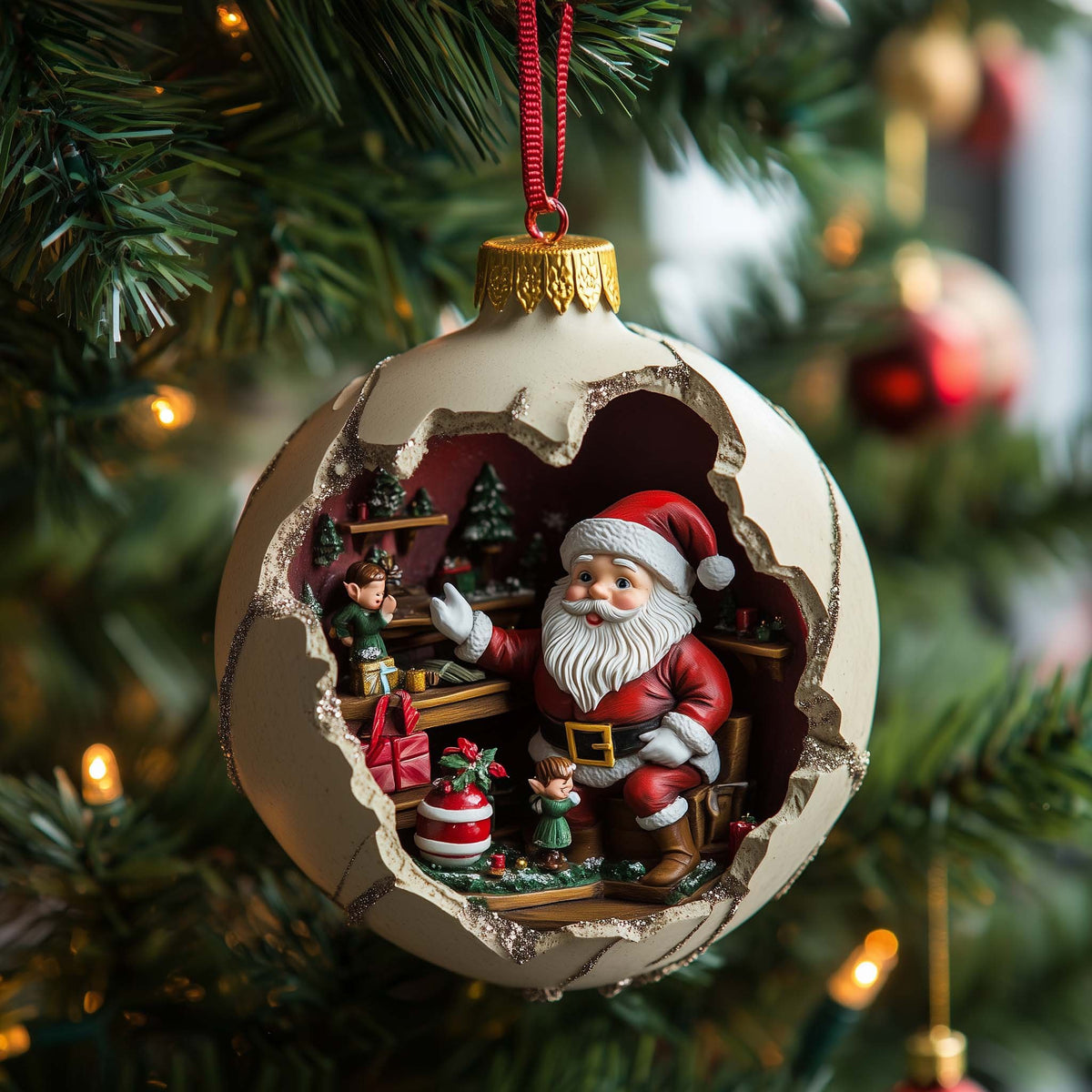 Santas Workshop Christmas Ornament