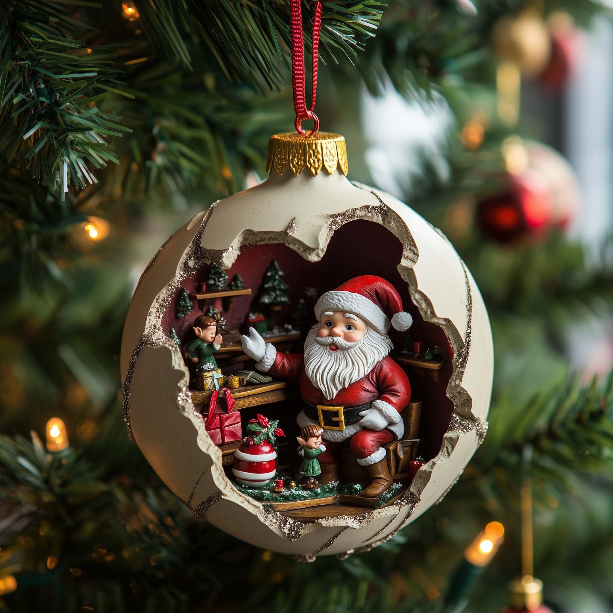 Santas Workshop Christmas Ornament