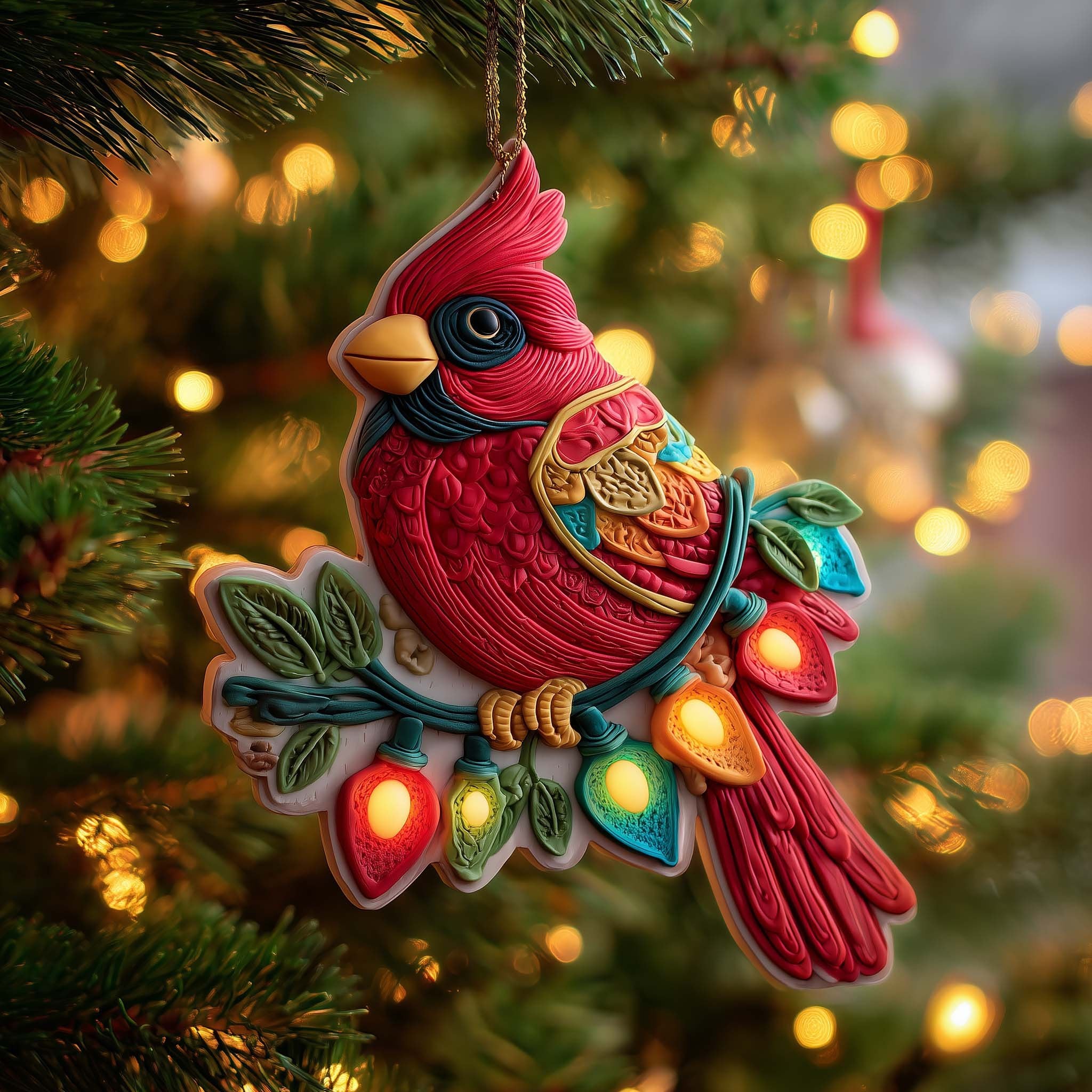 Festive Cardinal M100 Christmas Ornament
