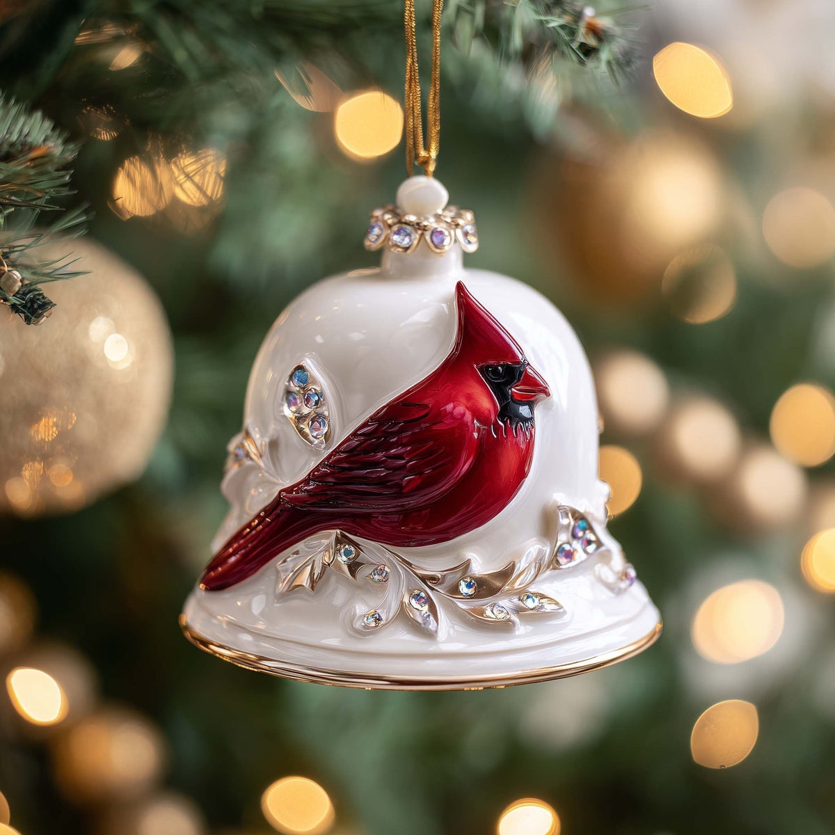 Cardinal Bell Christmas Ornament