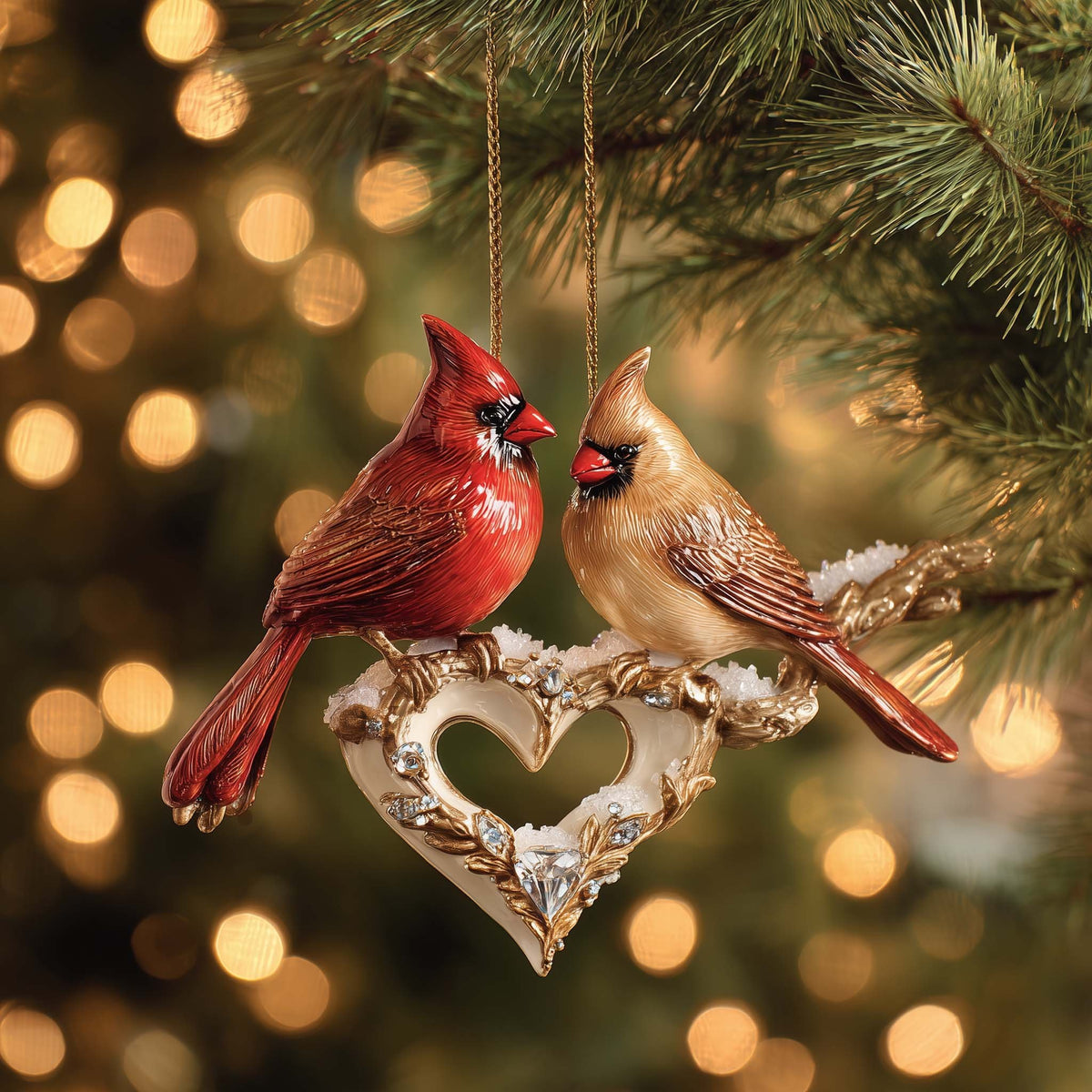 Love Birds Christmas Ornament