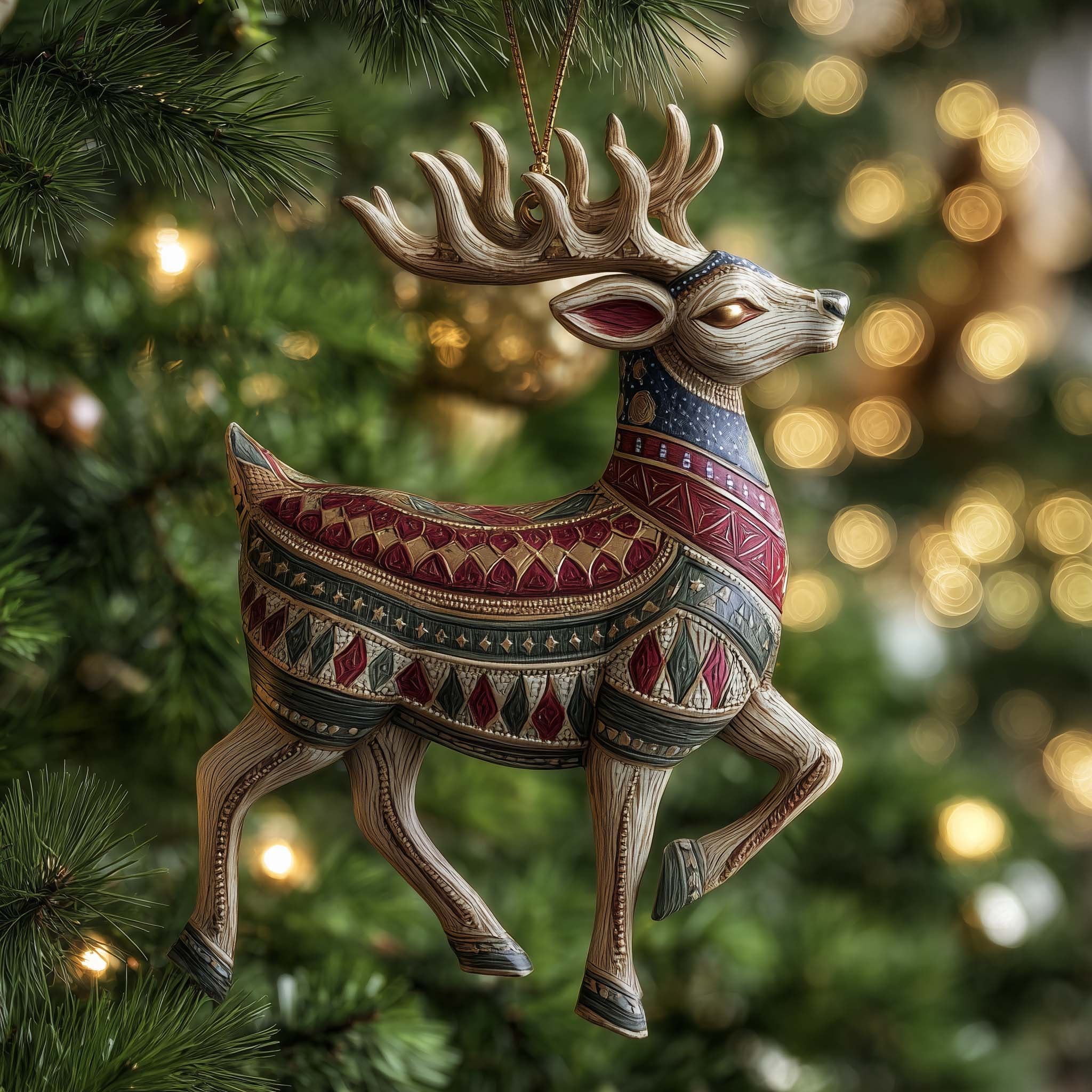 Ornate Reindeer Christmas Ornament