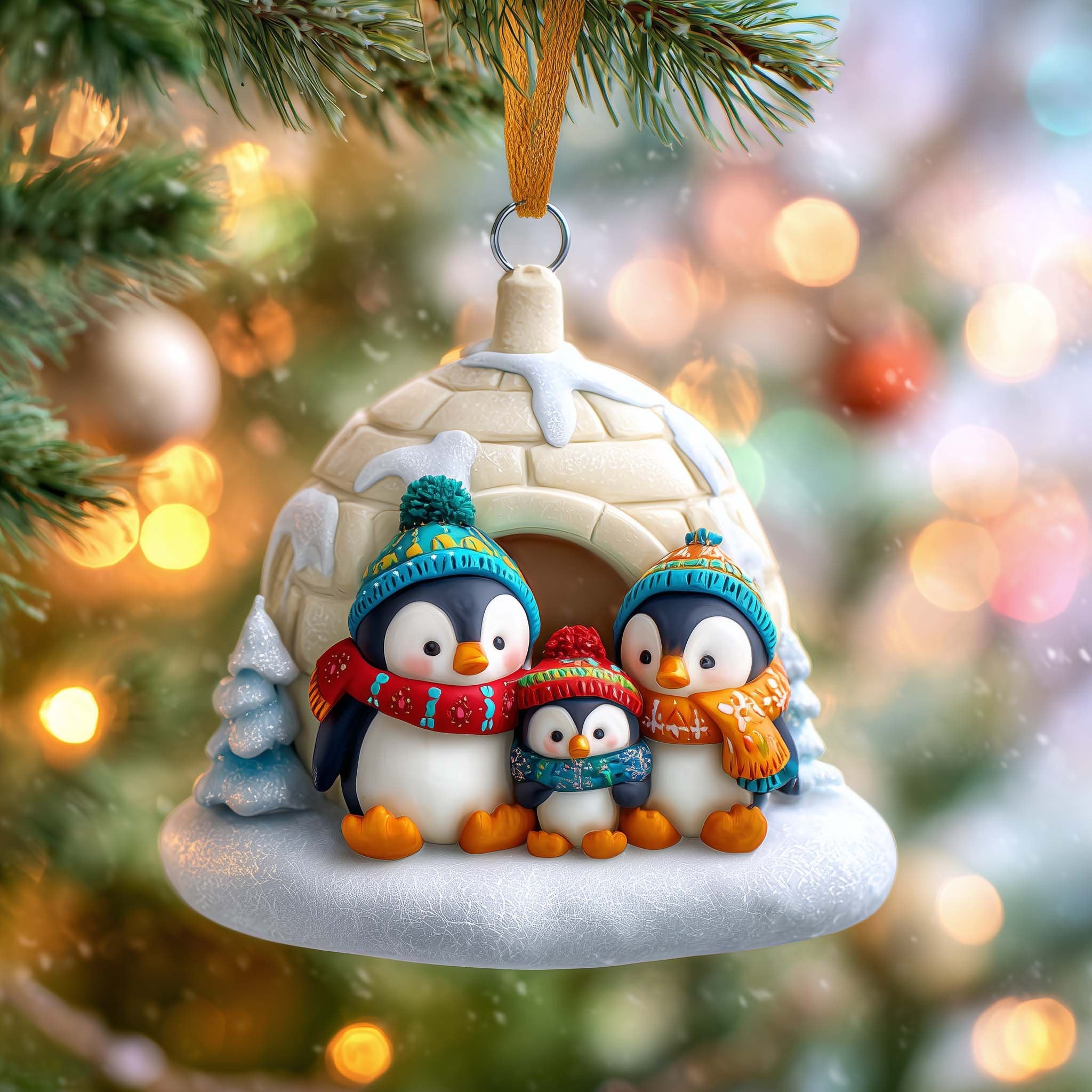 Penguin Igloo Christmas Ornament