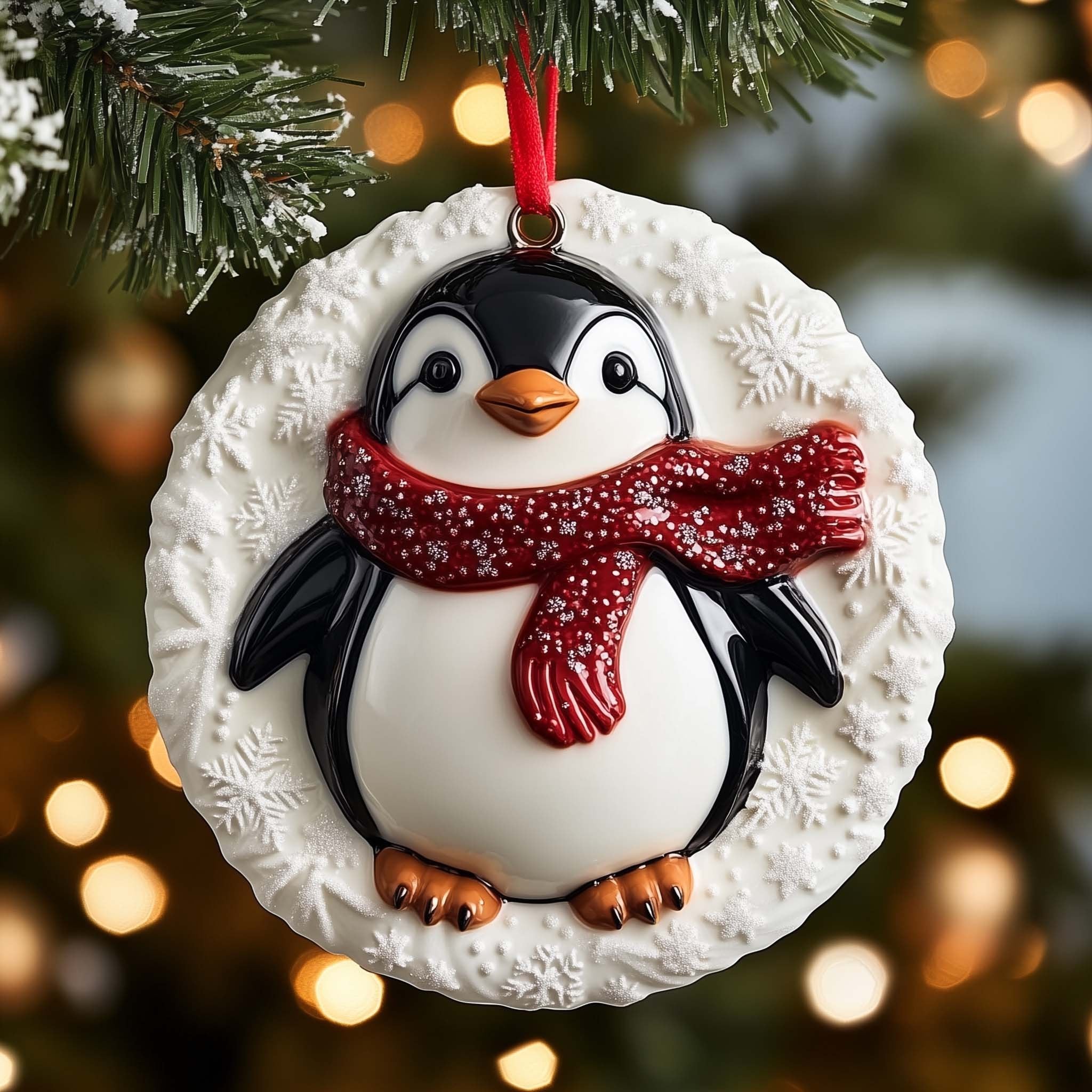 Scarf Penguin Christmas Ornament