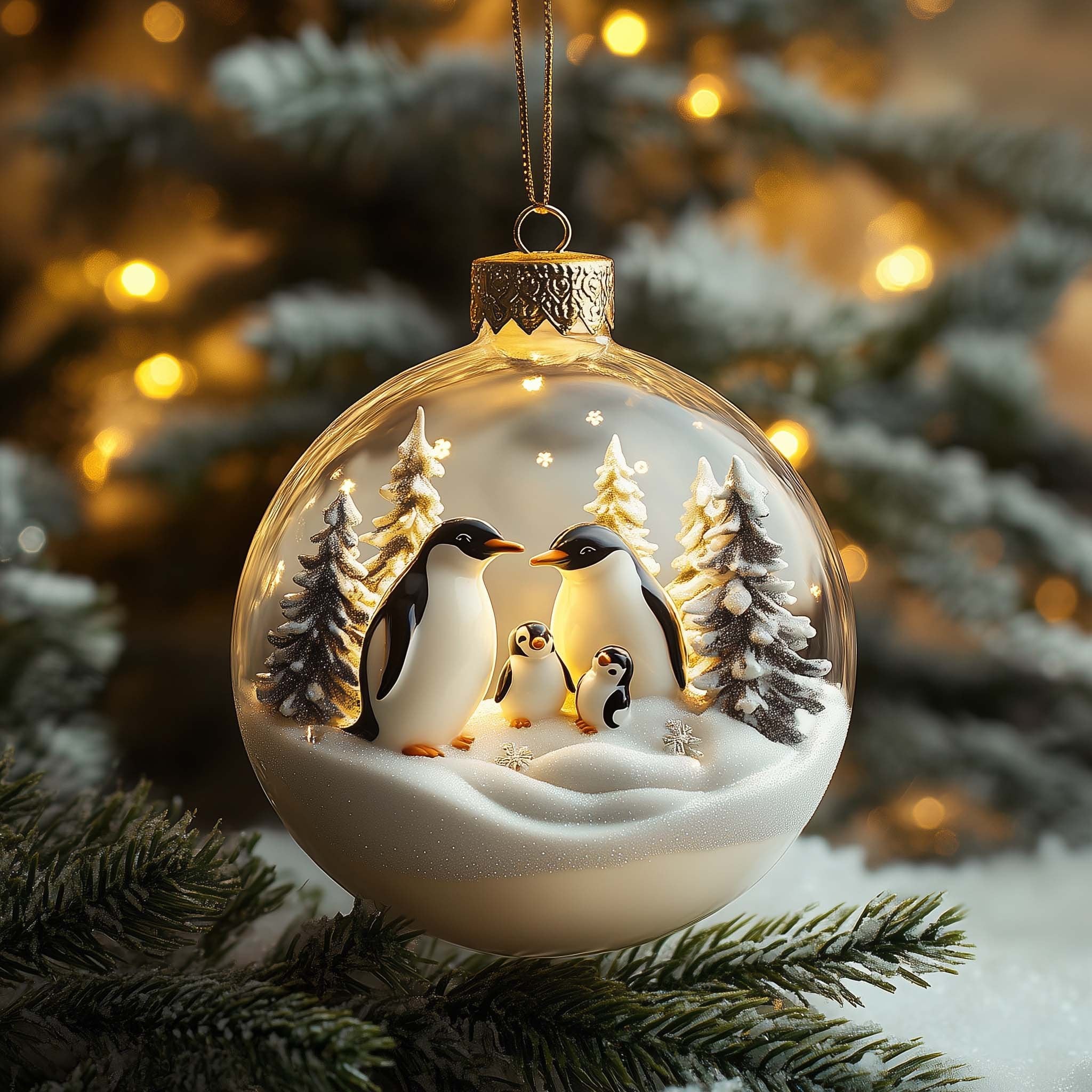 Penguin Globe Christmas Ornament