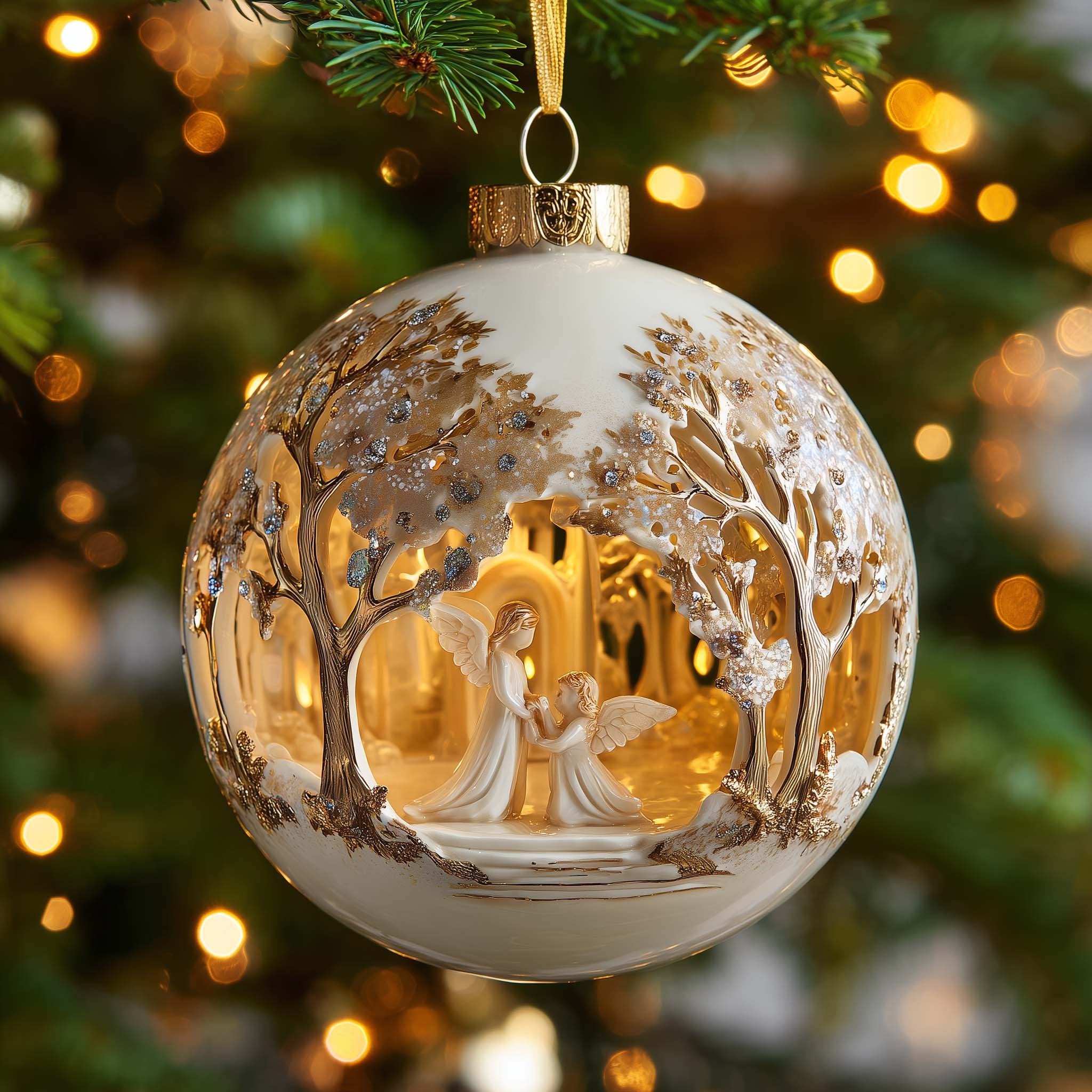 Angel Diorama Christmas Ornament