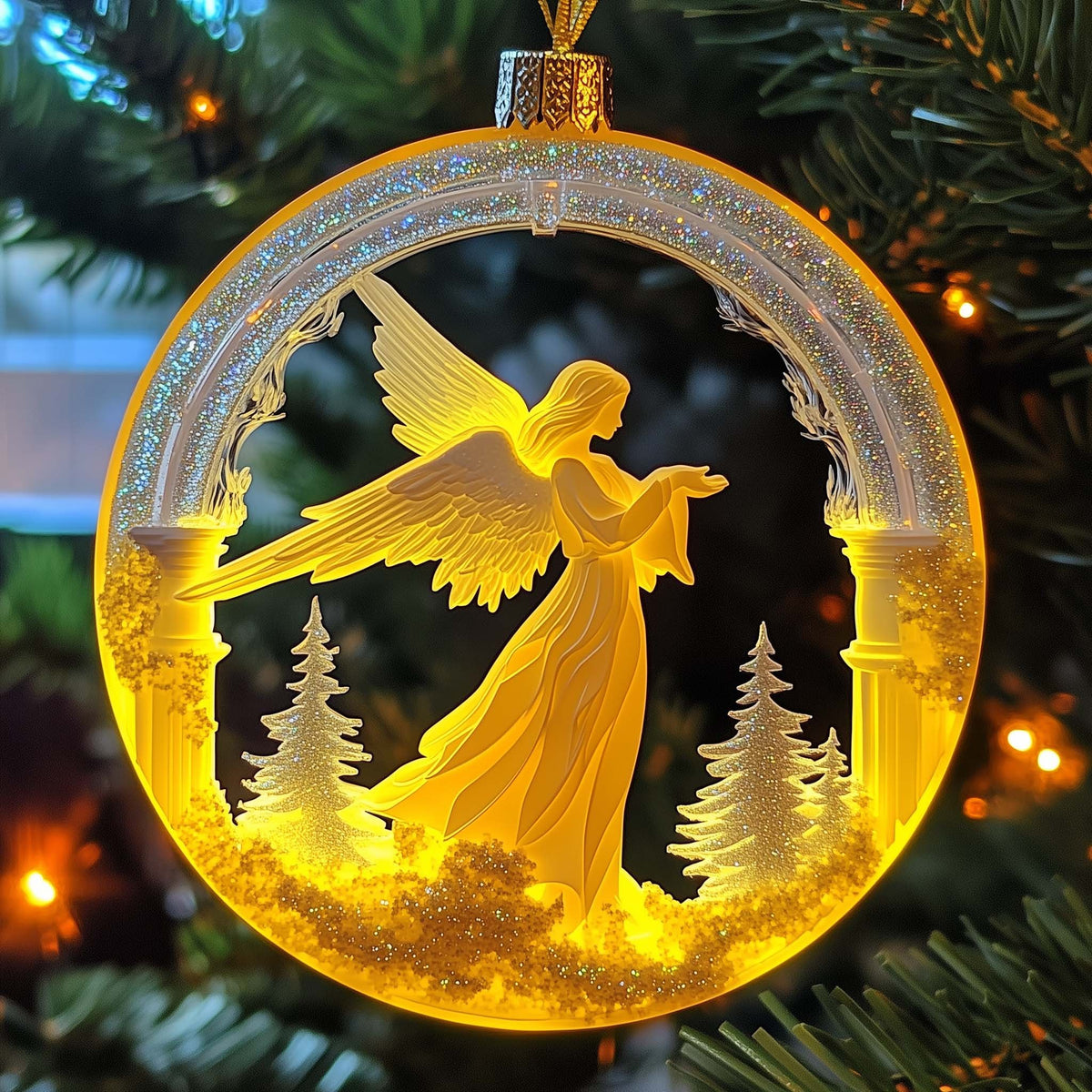 Glowing Angel Christmas Ornament
