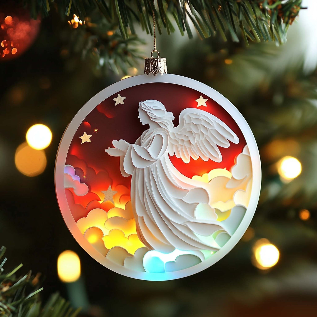 Layered Angel Christmas Ornament