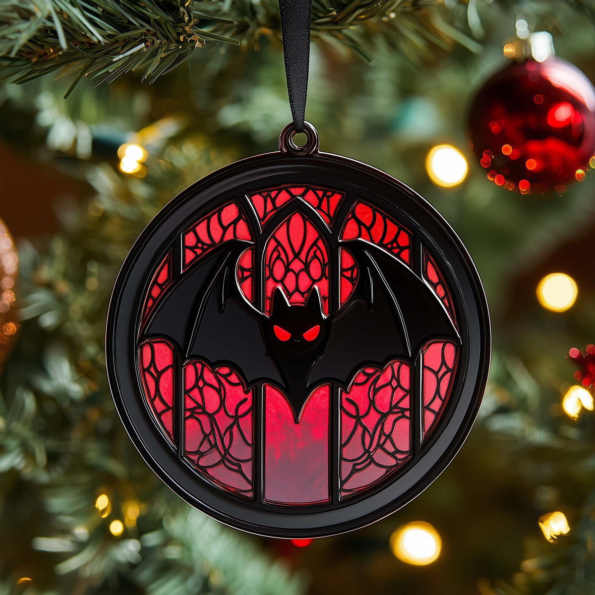 Gothic Bat Christmas Ornament