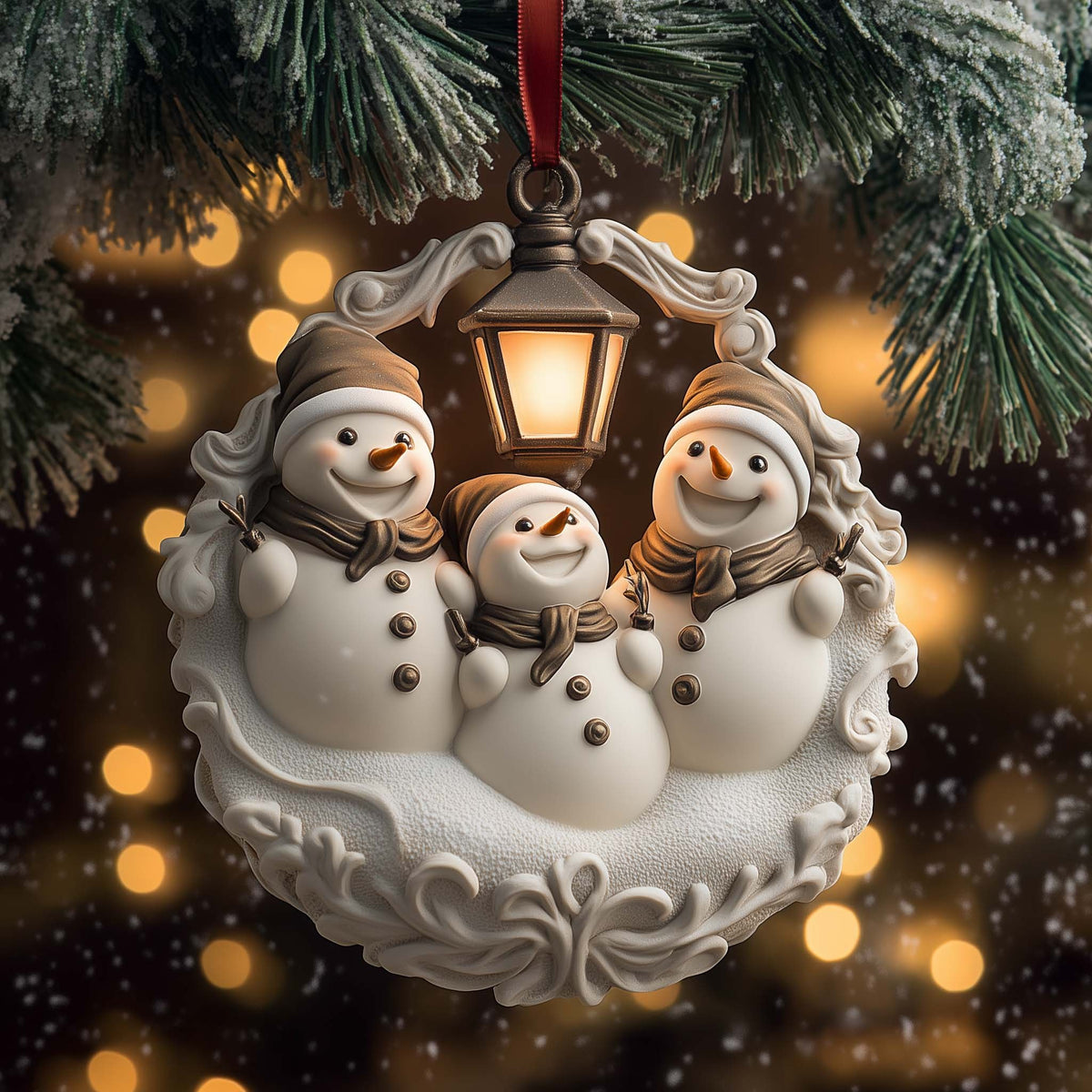 Caroling Snowmen Christmas Ornament