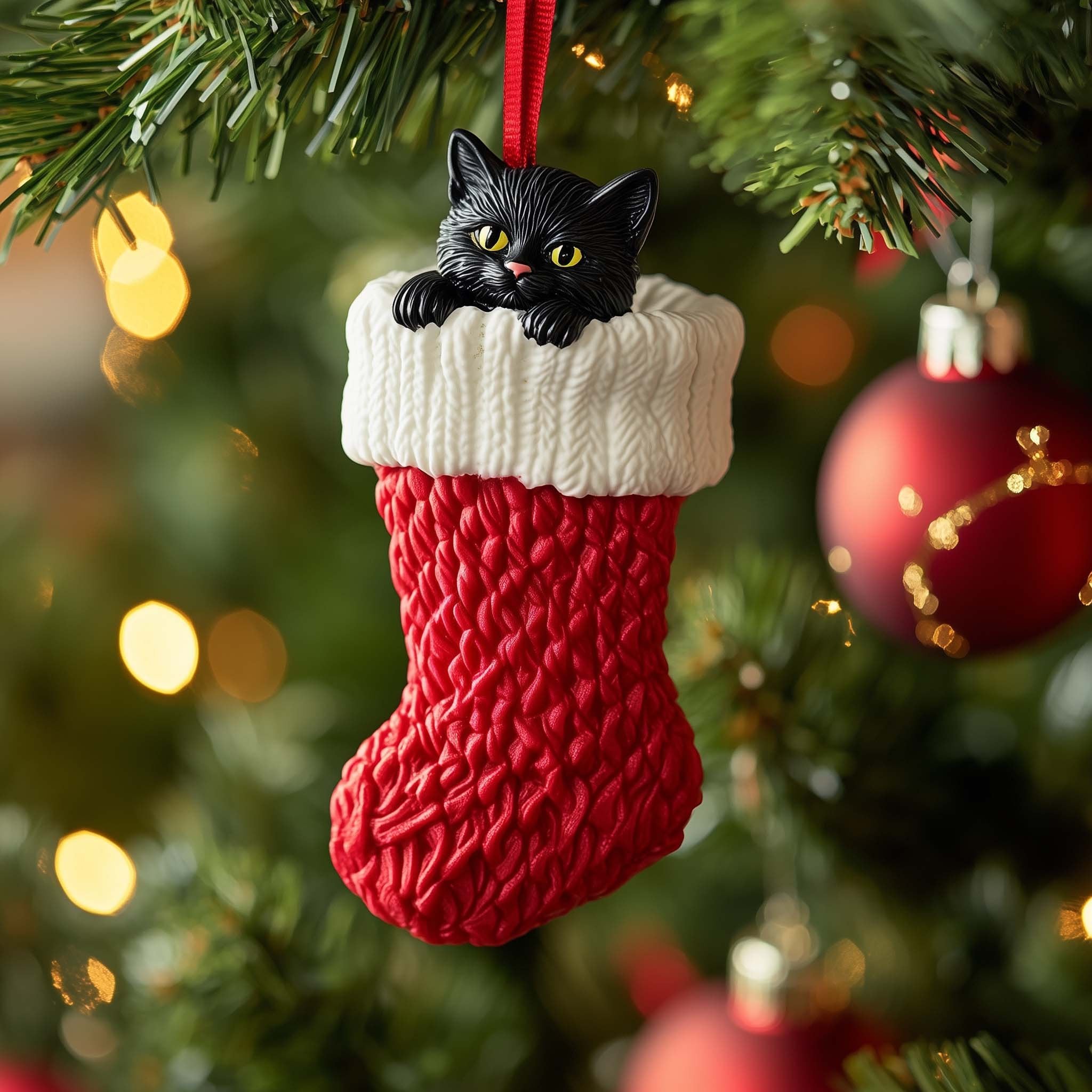 Cat Christmas Ornament