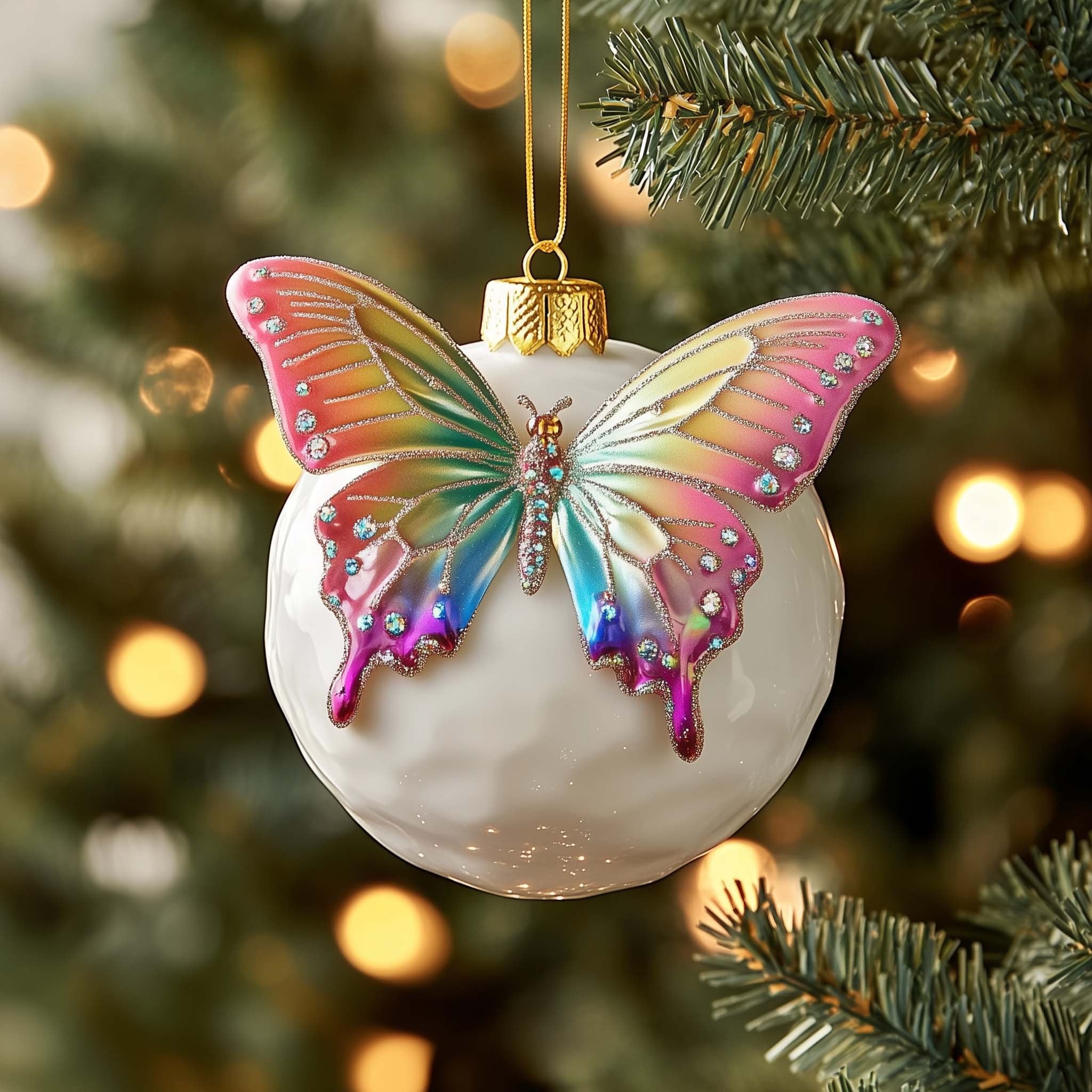 Jeweled Bauble Christmas Ornament