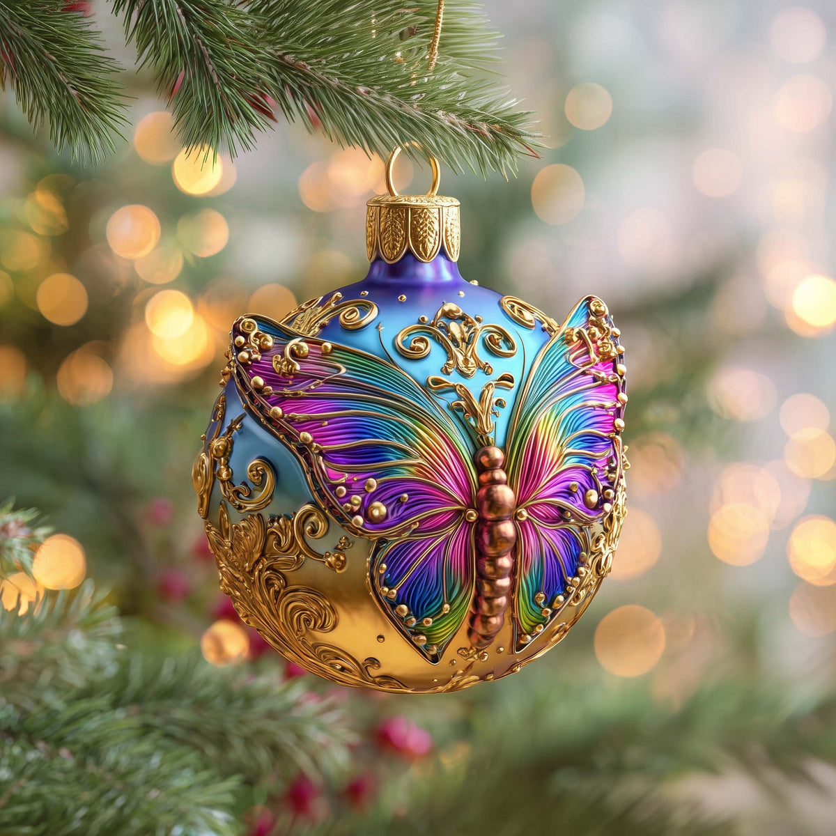 Rainbow Bauble Christmas Ornament