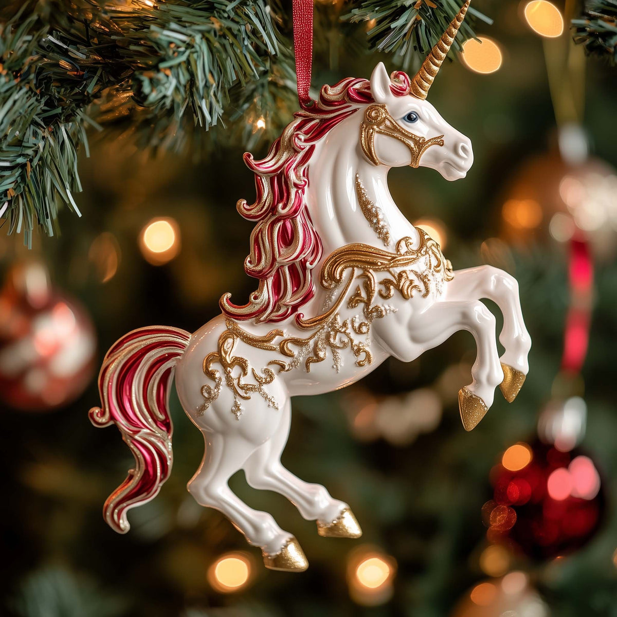 Royal Unicorn Christmas Ornament