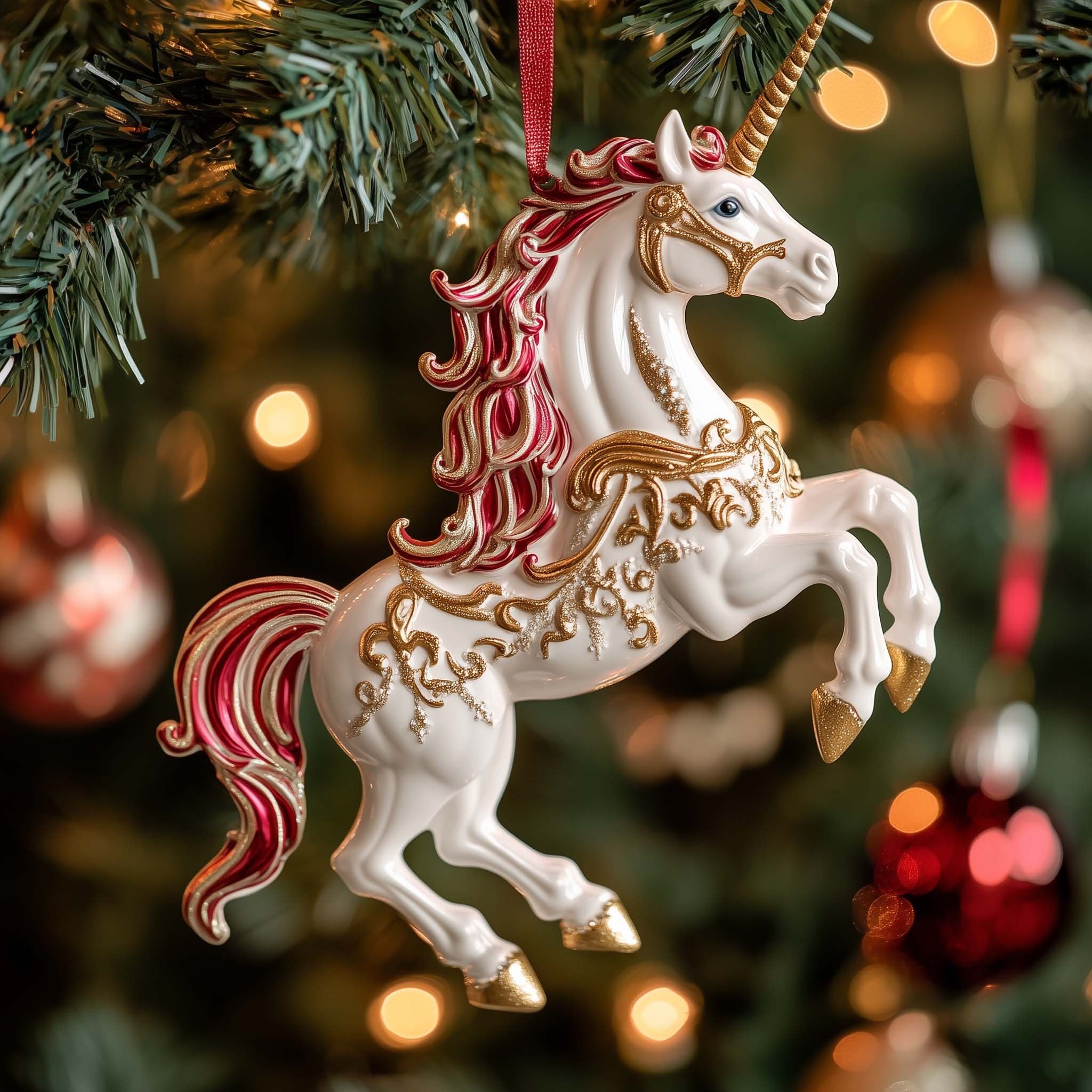 Royal Unicorn Christmas Ornament