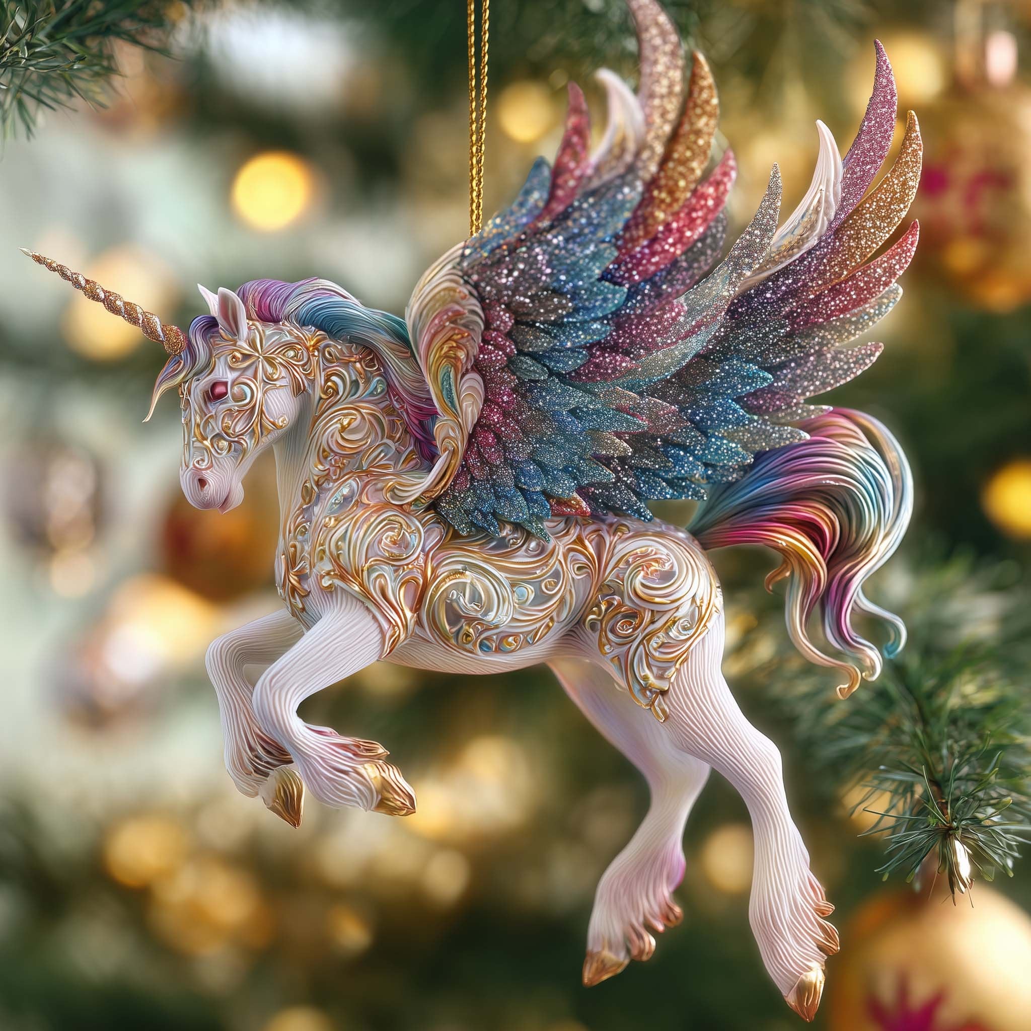Sparkle Pegasus Christmas Ornament