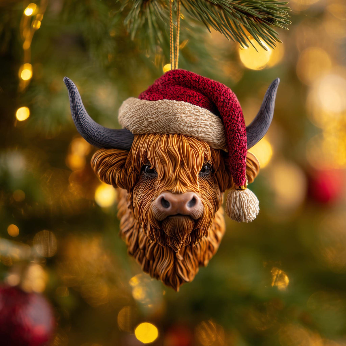Highland Santa Christmas Ornament