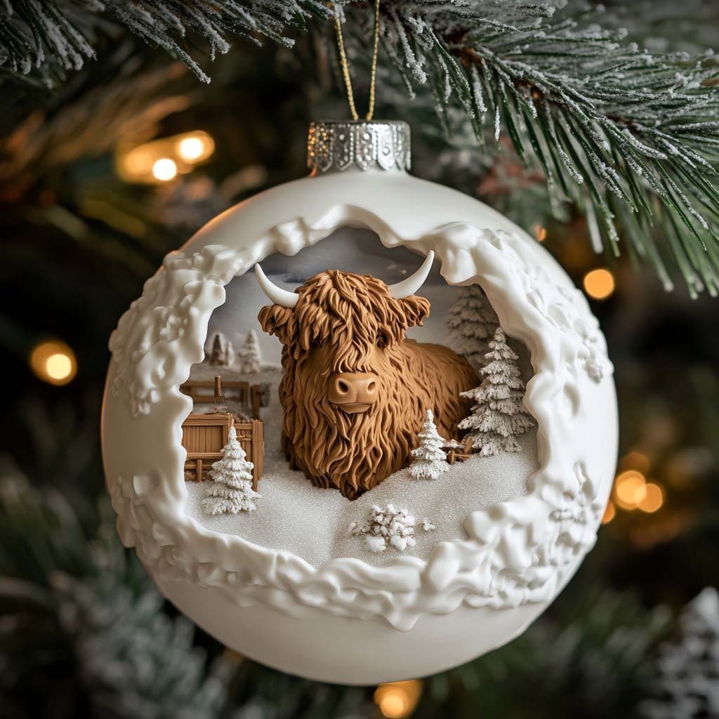 Farm Cow Christmas Ornament