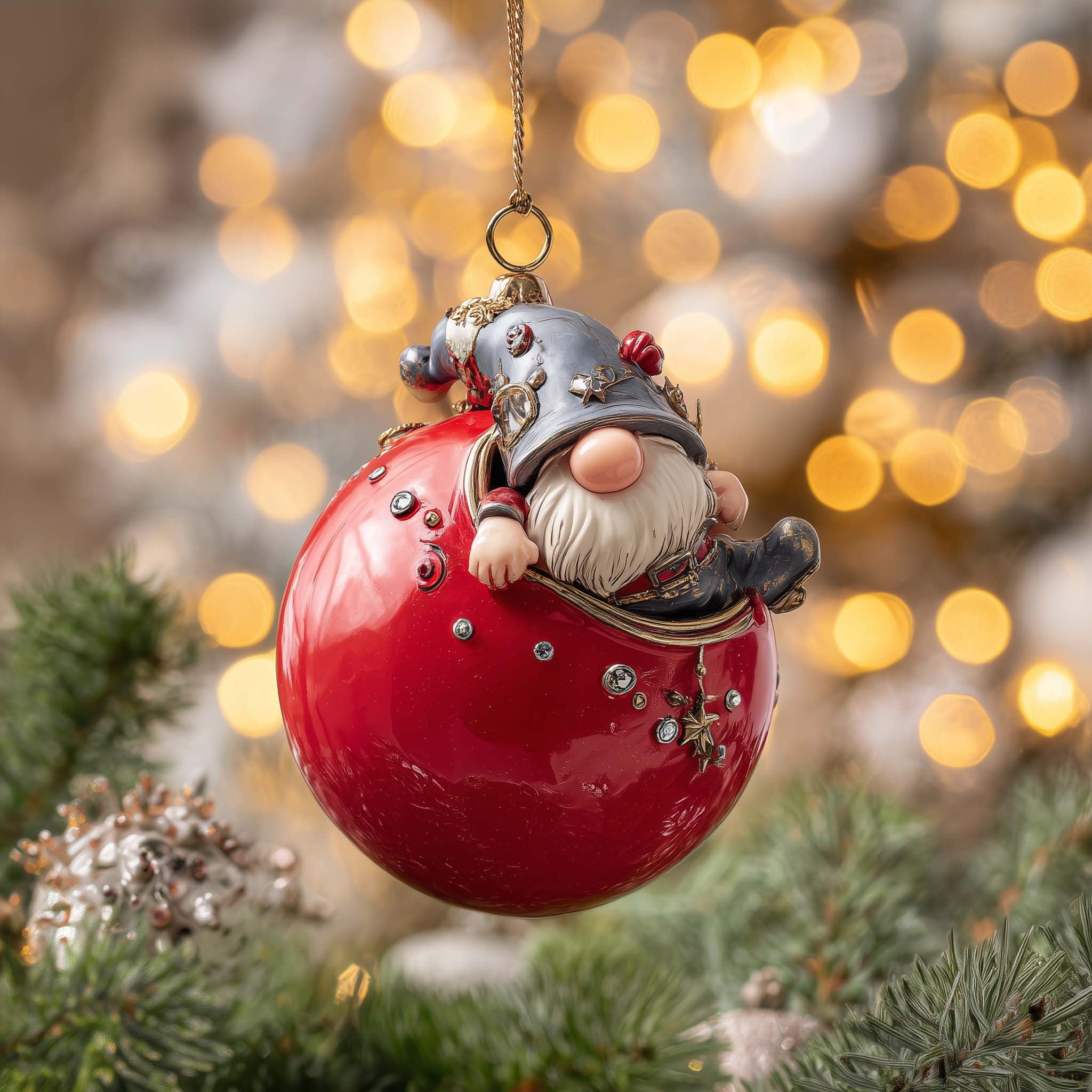 Red Bauble Christmas Ornament