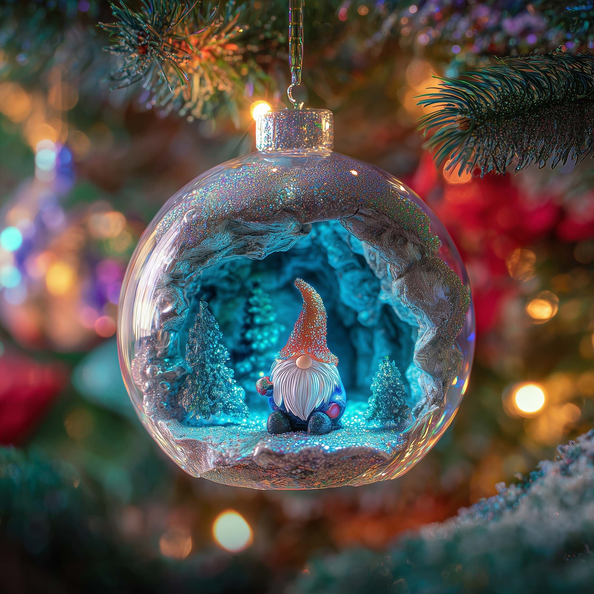 Ice Gnome Christmas Ornament