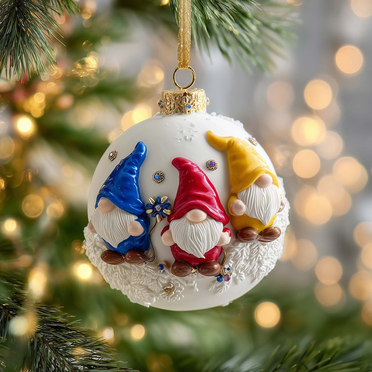 Gnome Trio Christmas Ornament