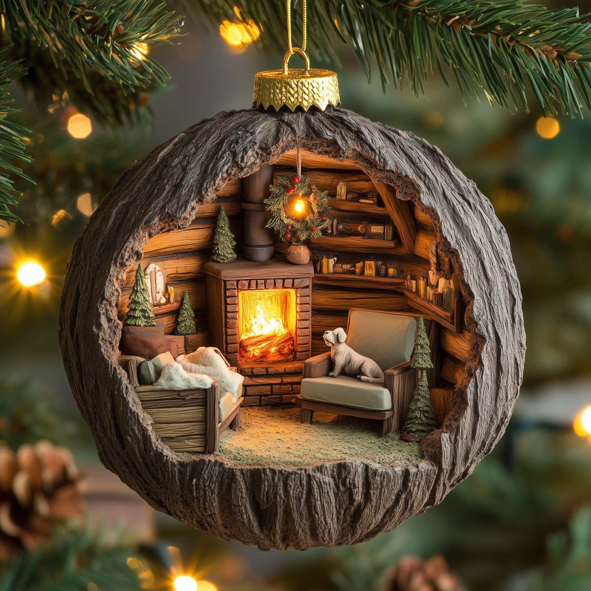 Cozy Cabin Christmas Ornament