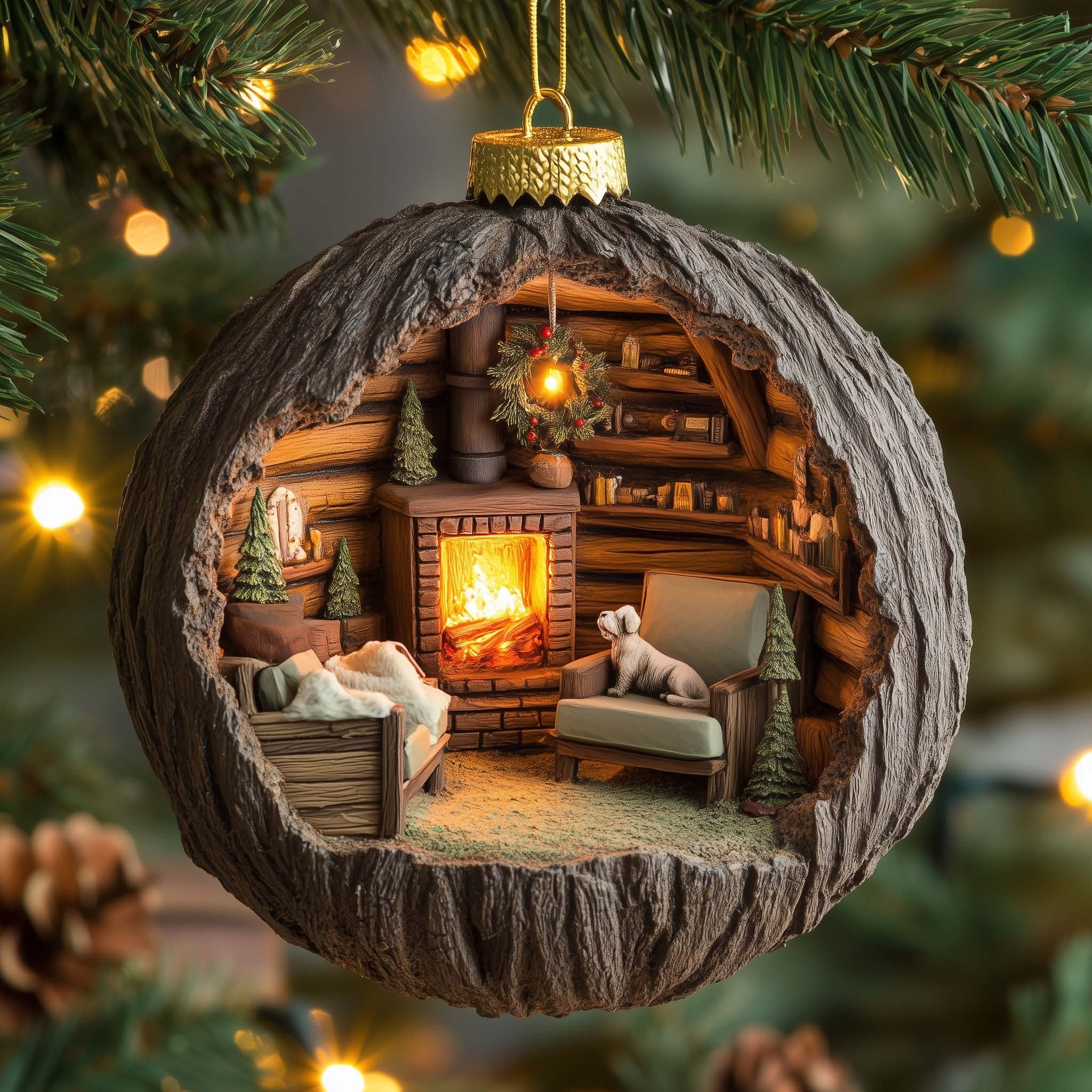 Cozy Cabin Christmas Ornament