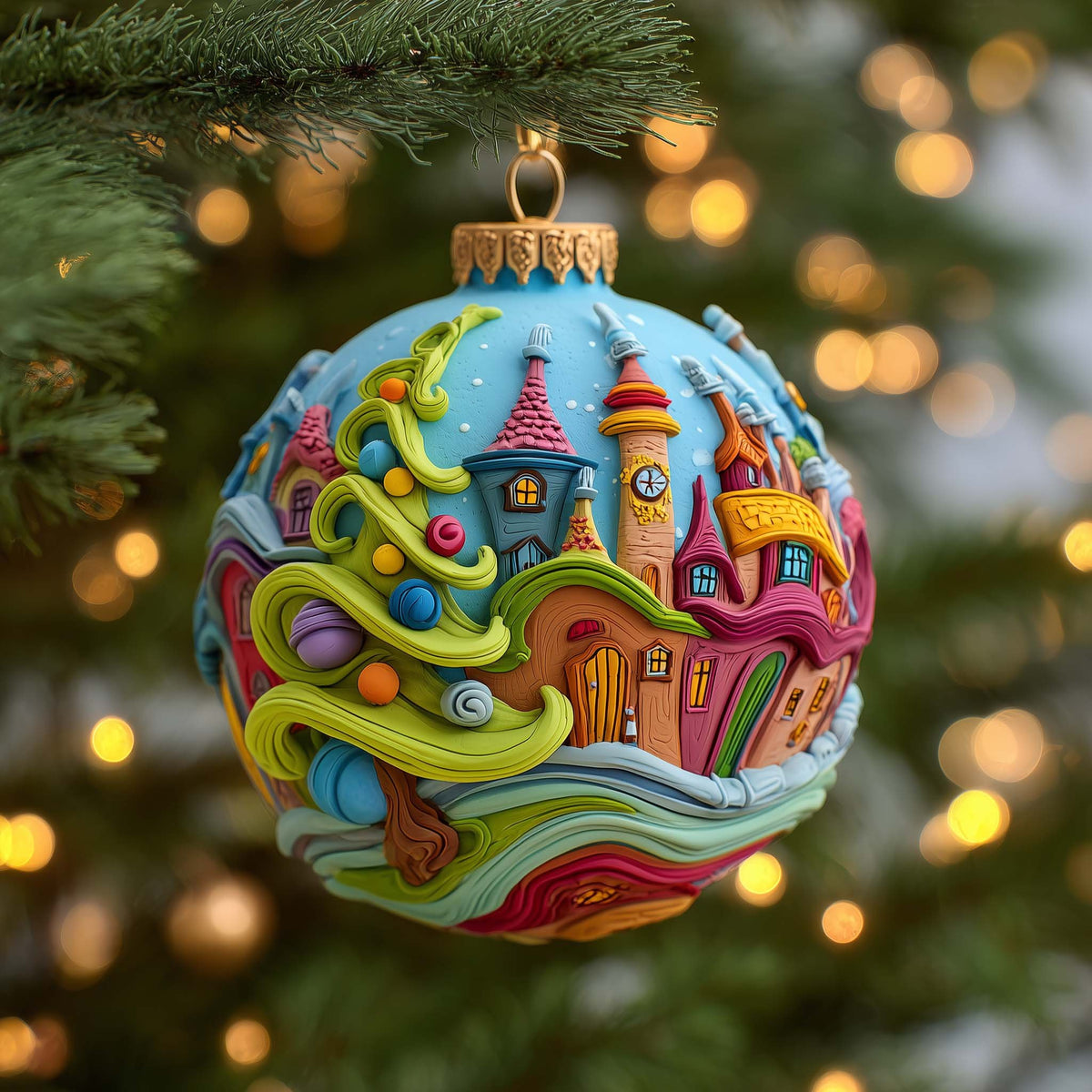 Whimsy Village Christmas Ornament