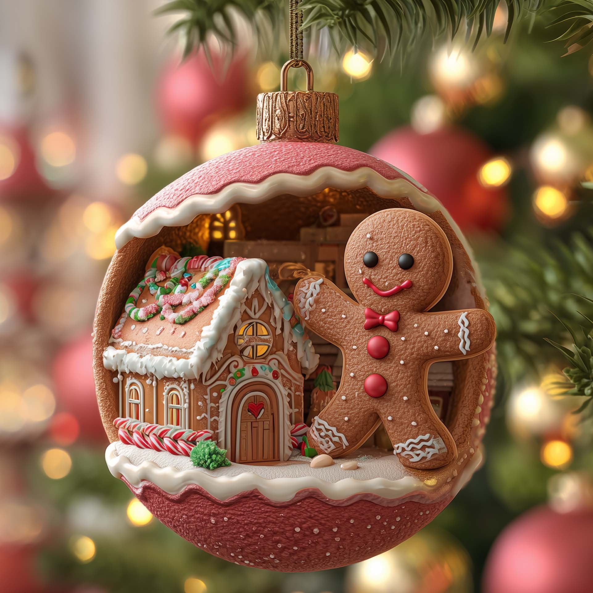 Gingerbread House M281 Christmas Ornament