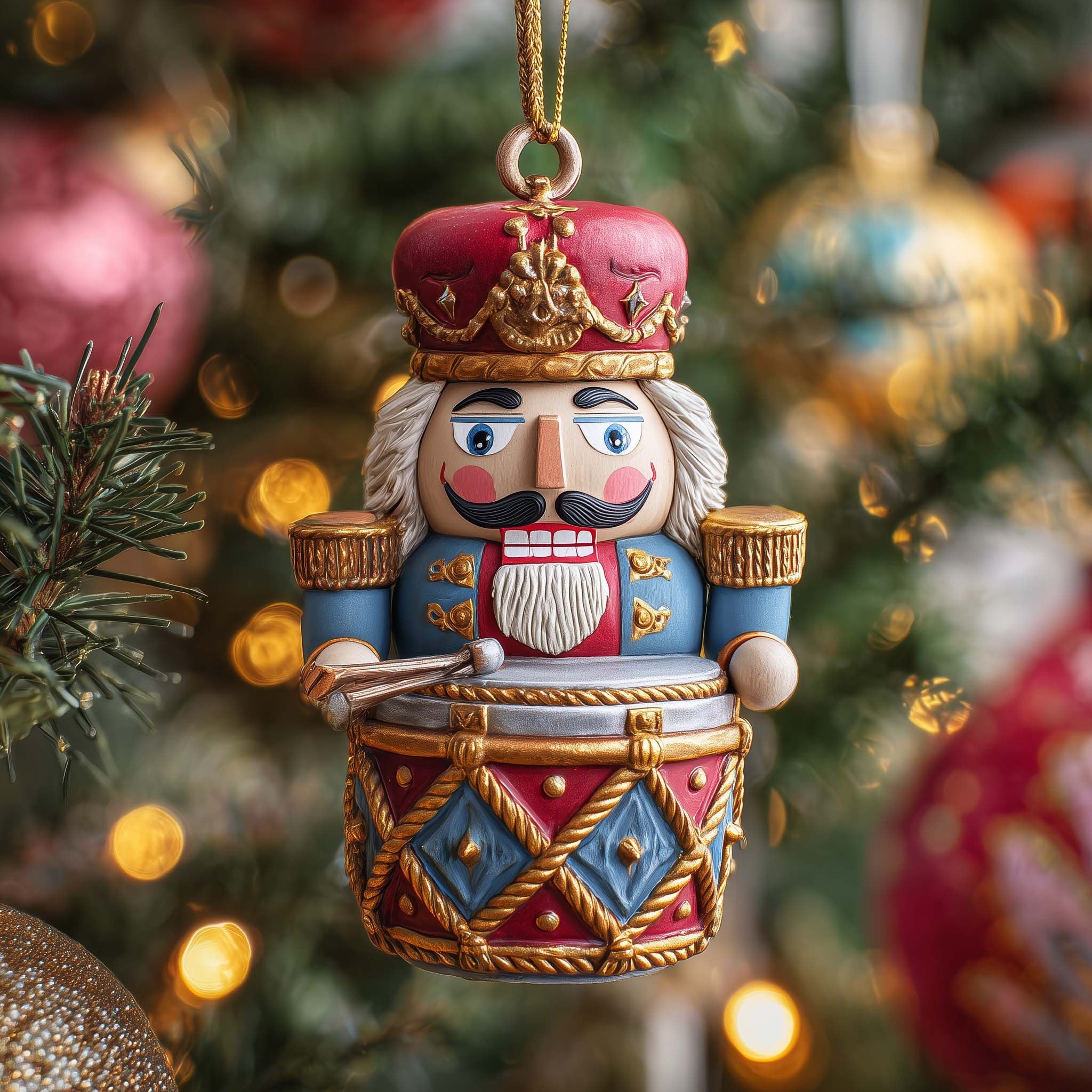 Drummer Nutcracker Christmas Ornament