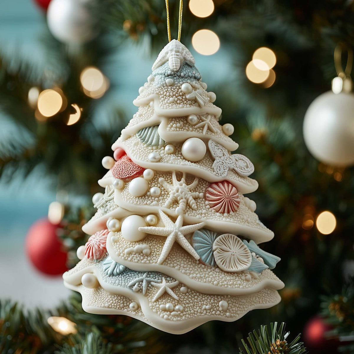 Seashell Tree Christmas Ornament