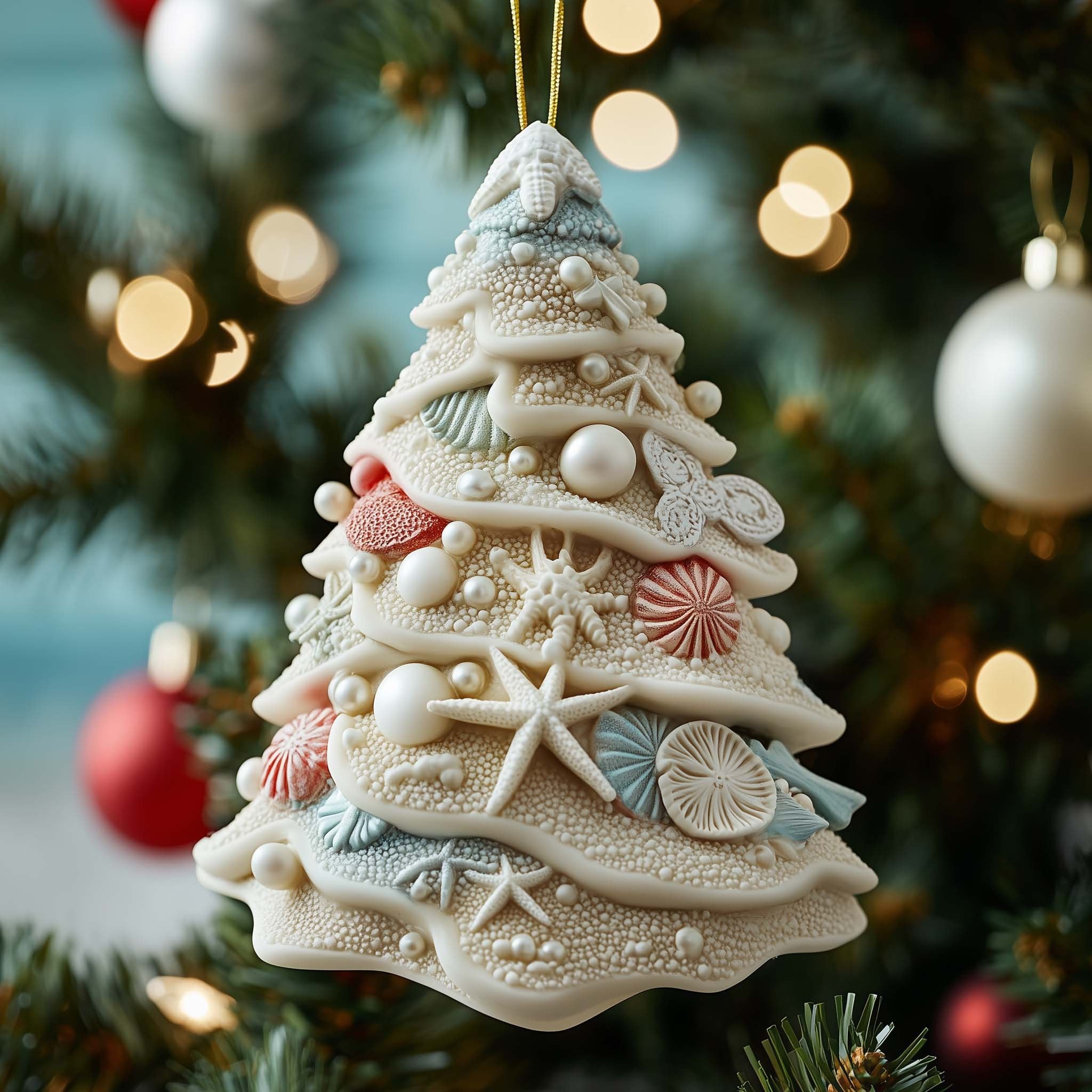 Seashell Tree Christmas Ornament