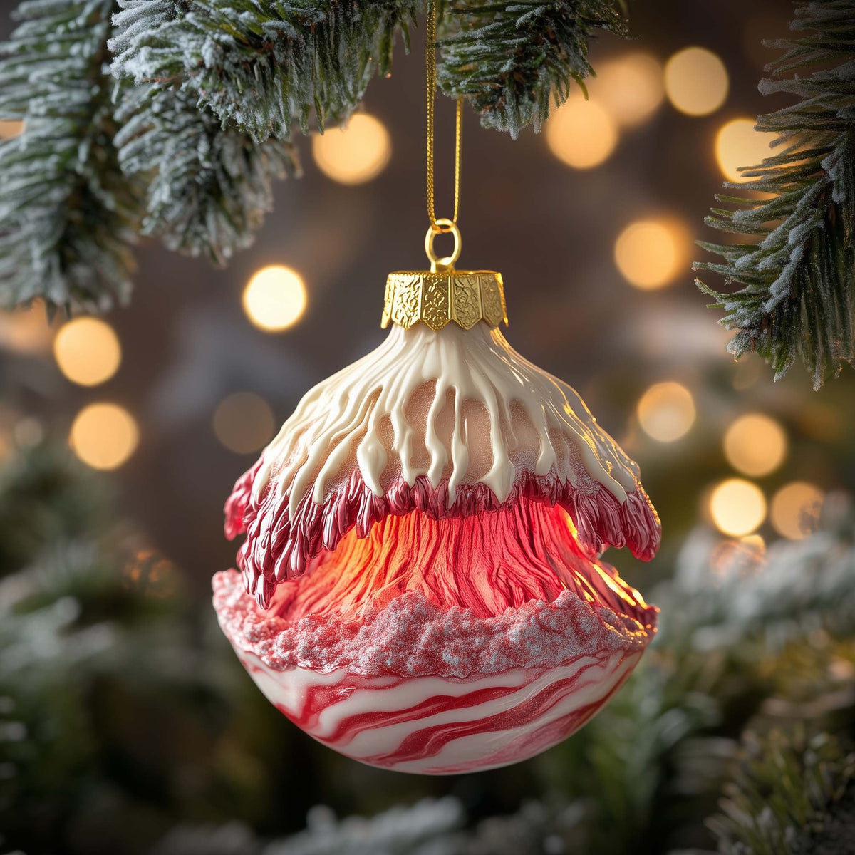 Glowing Candy Christmas Ornament