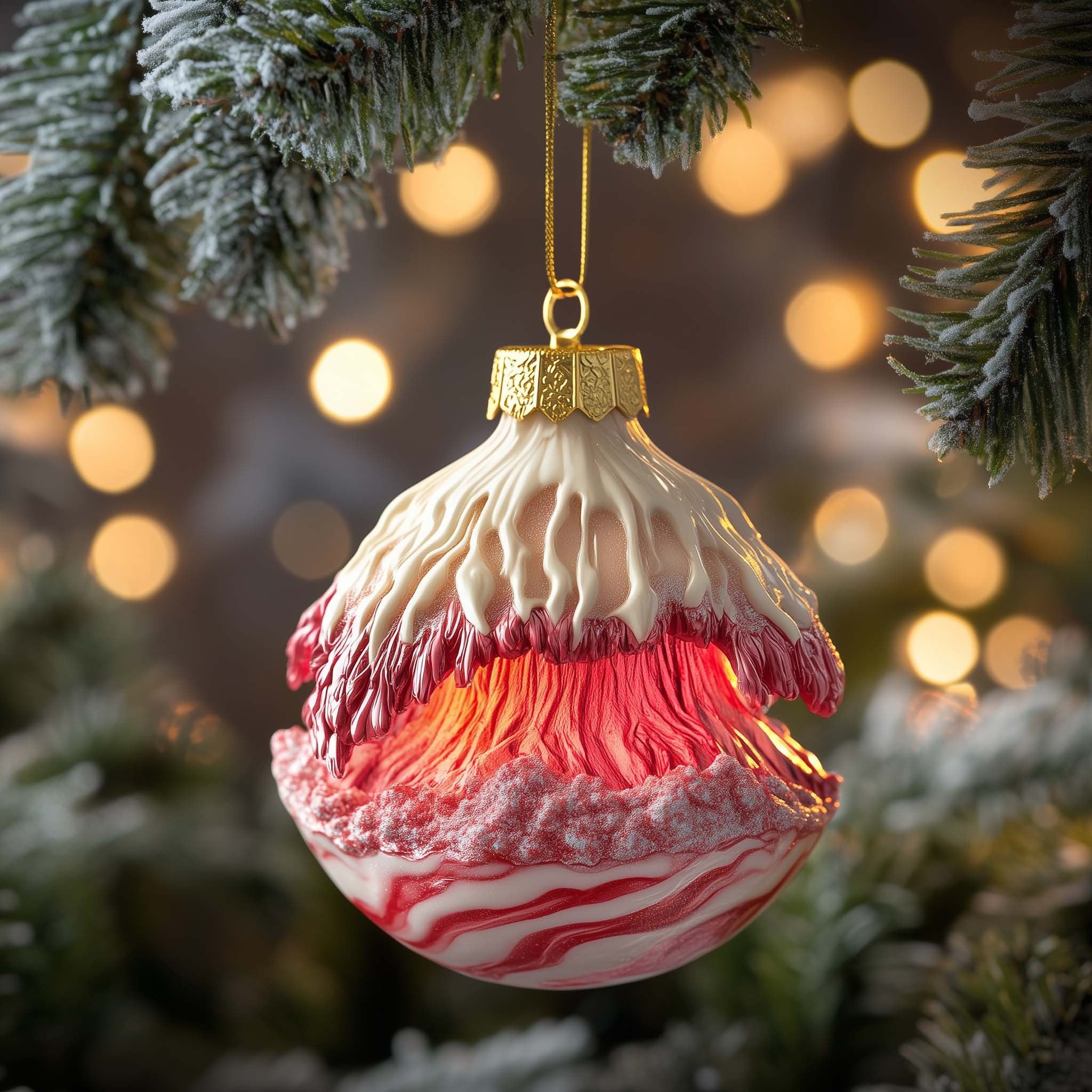 Glowing Candy Christmas Ornament
