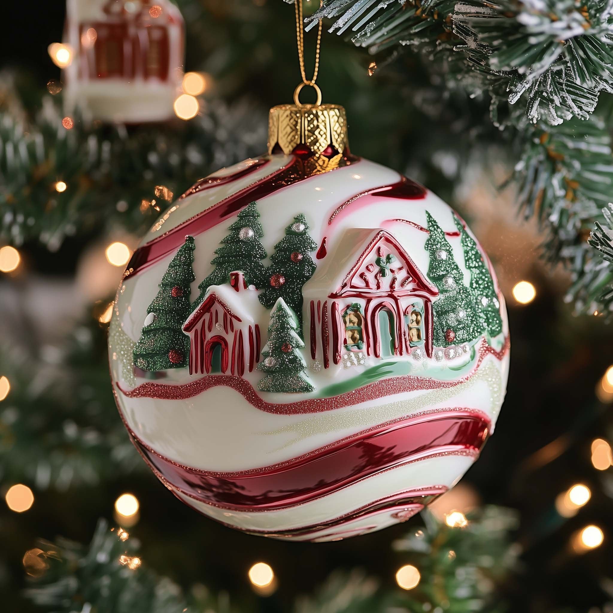 Gingerbread Swirl Christmas Ornament