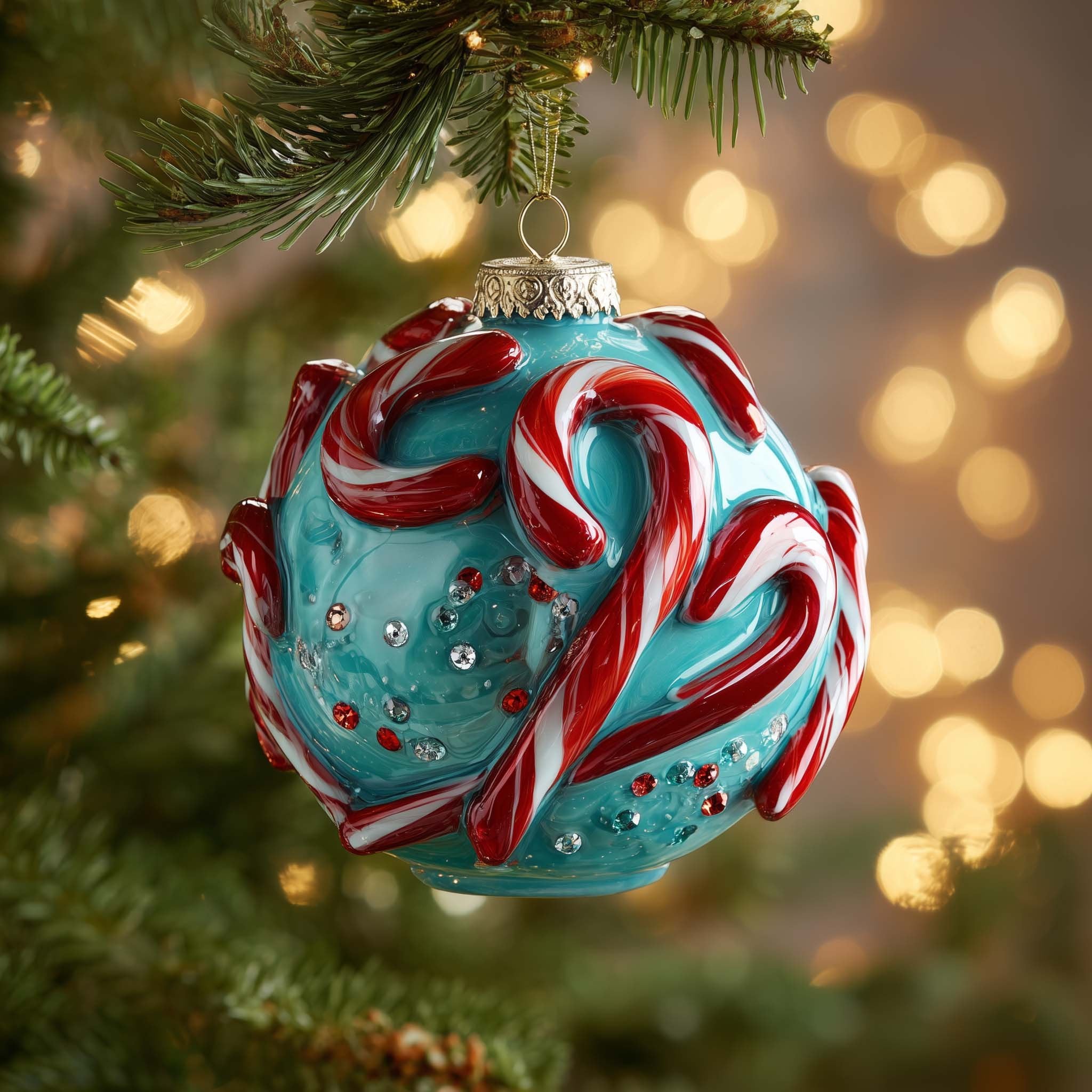 Peppermint Cluster Christmas Ornament