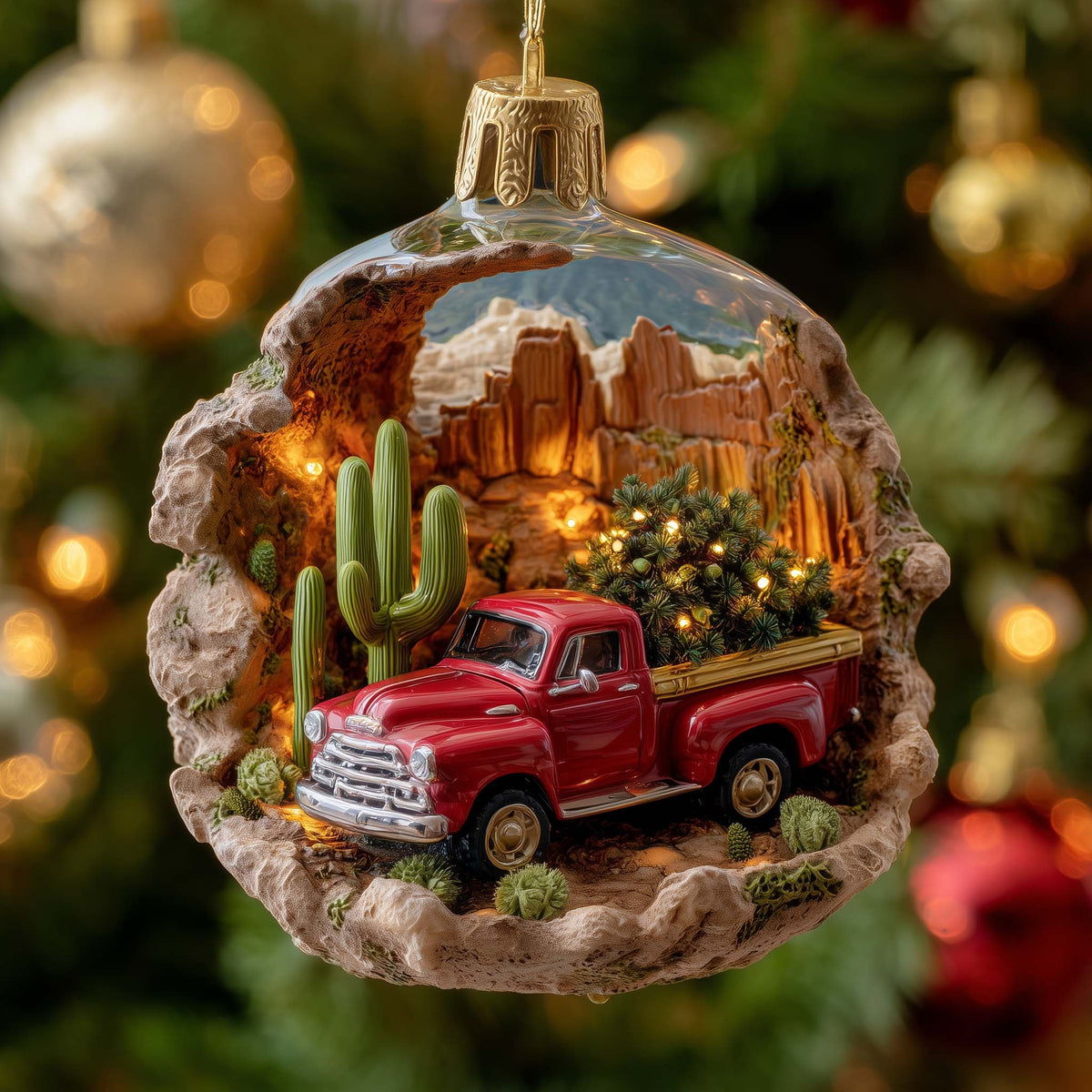 Desert Truck Christmas Ornament