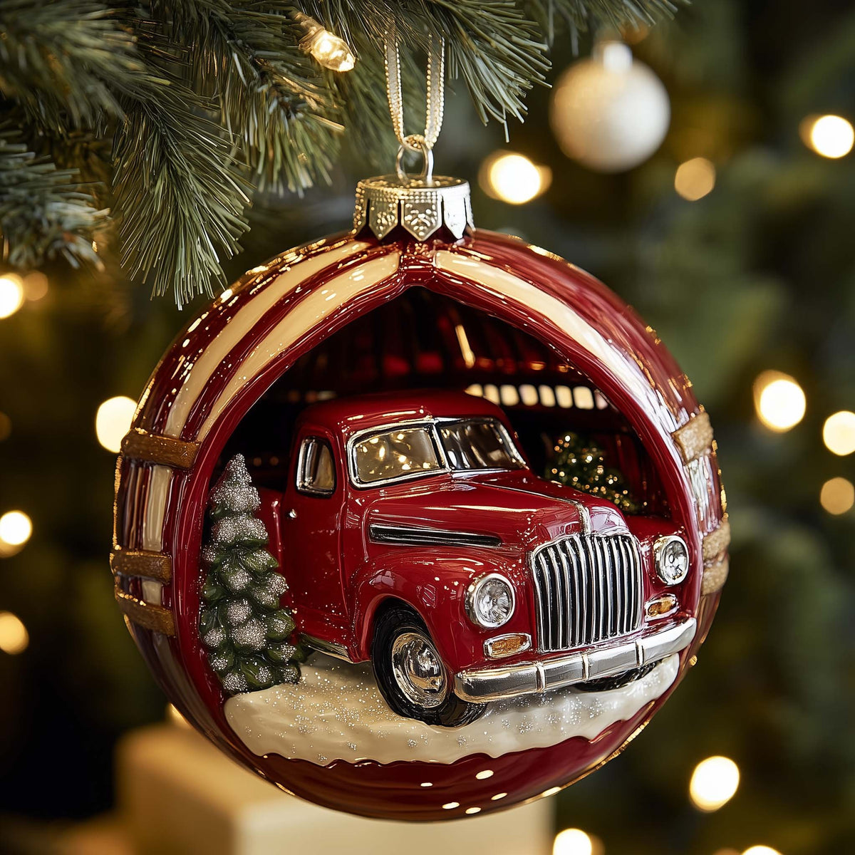 Barn Truck Christmas Ornament