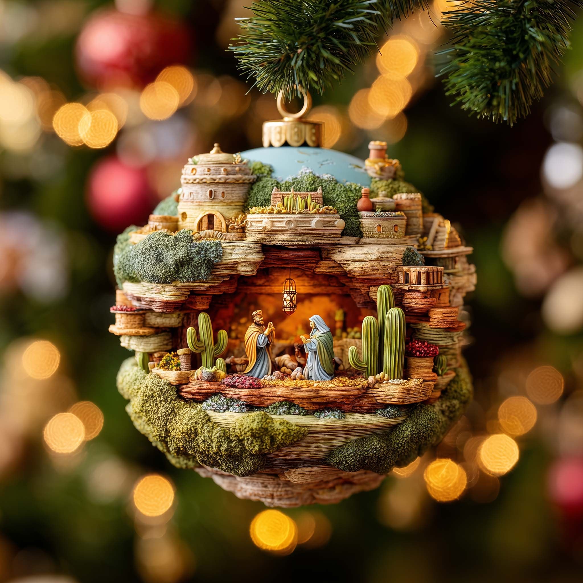 Desert Nativity Christmas Ornament