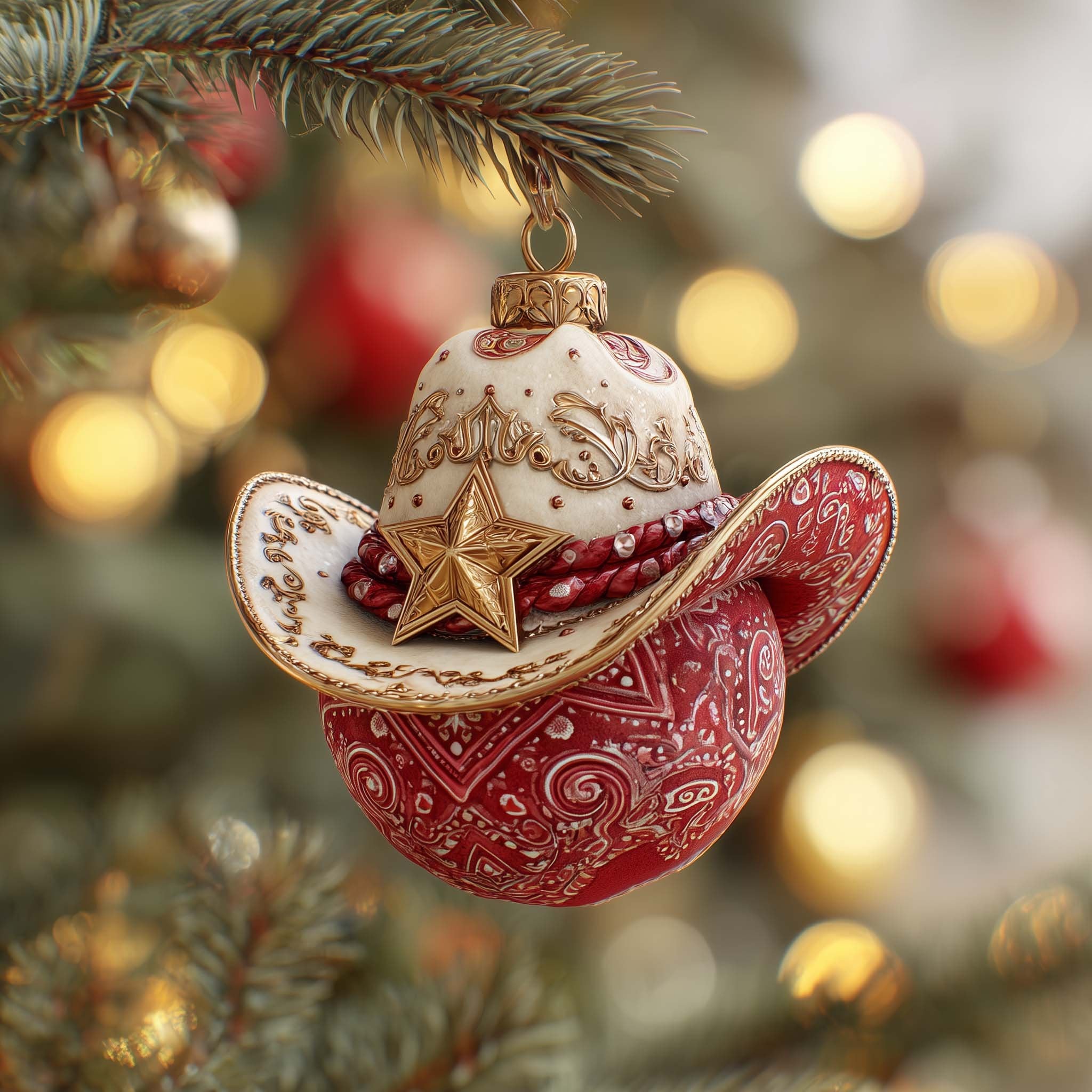Cowboy Hat Christmas Ornament