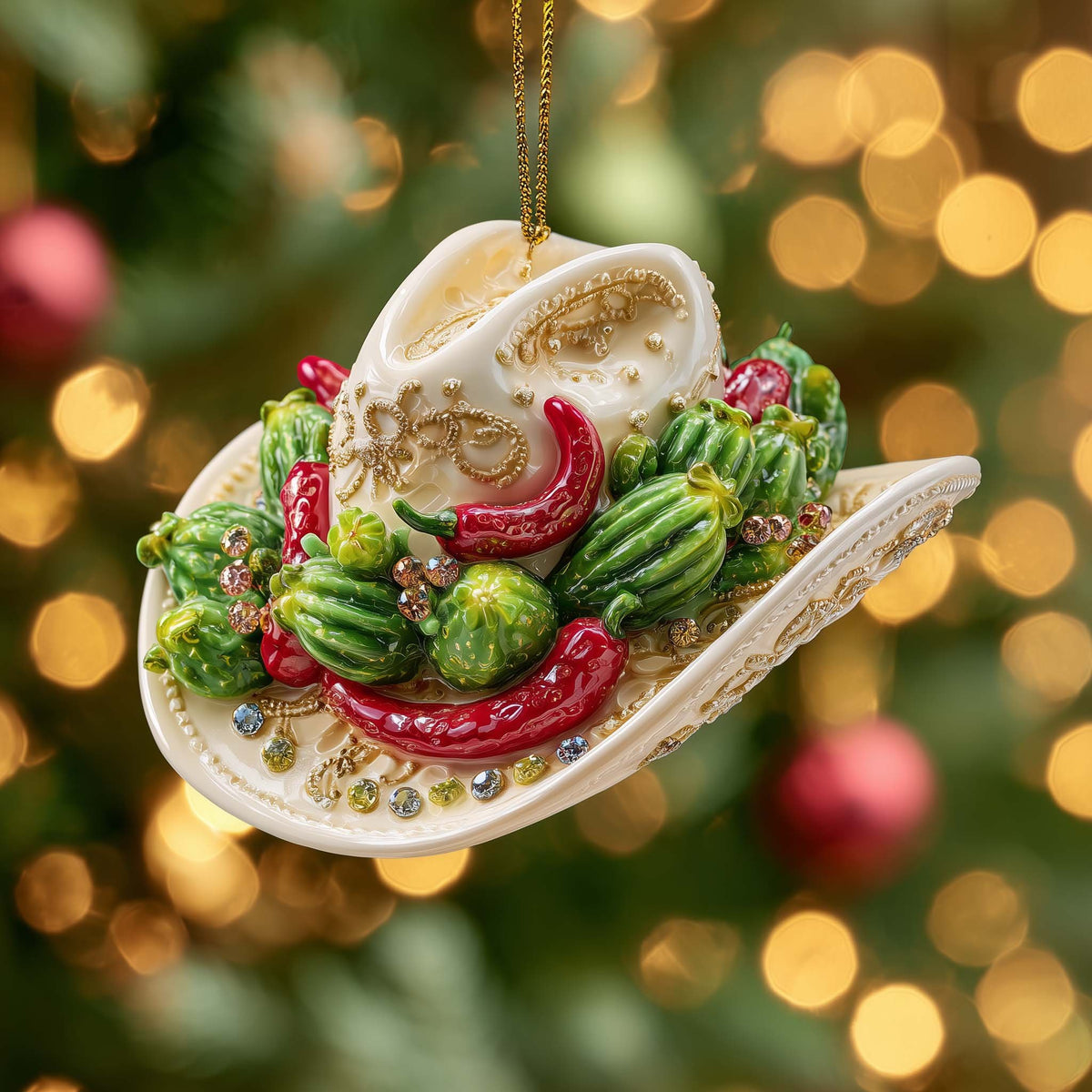 Chili Hat Christmas Ornament