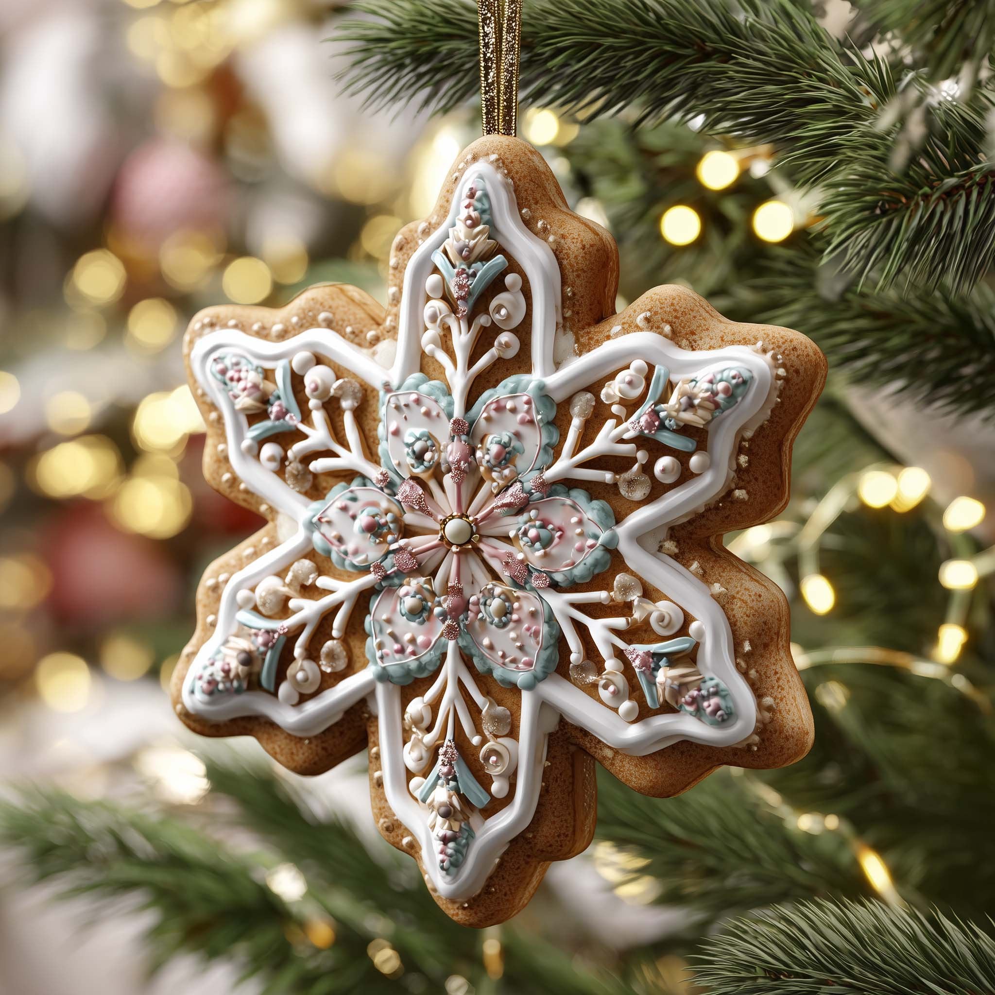 Jeweled Snowflake Christmas Ornament