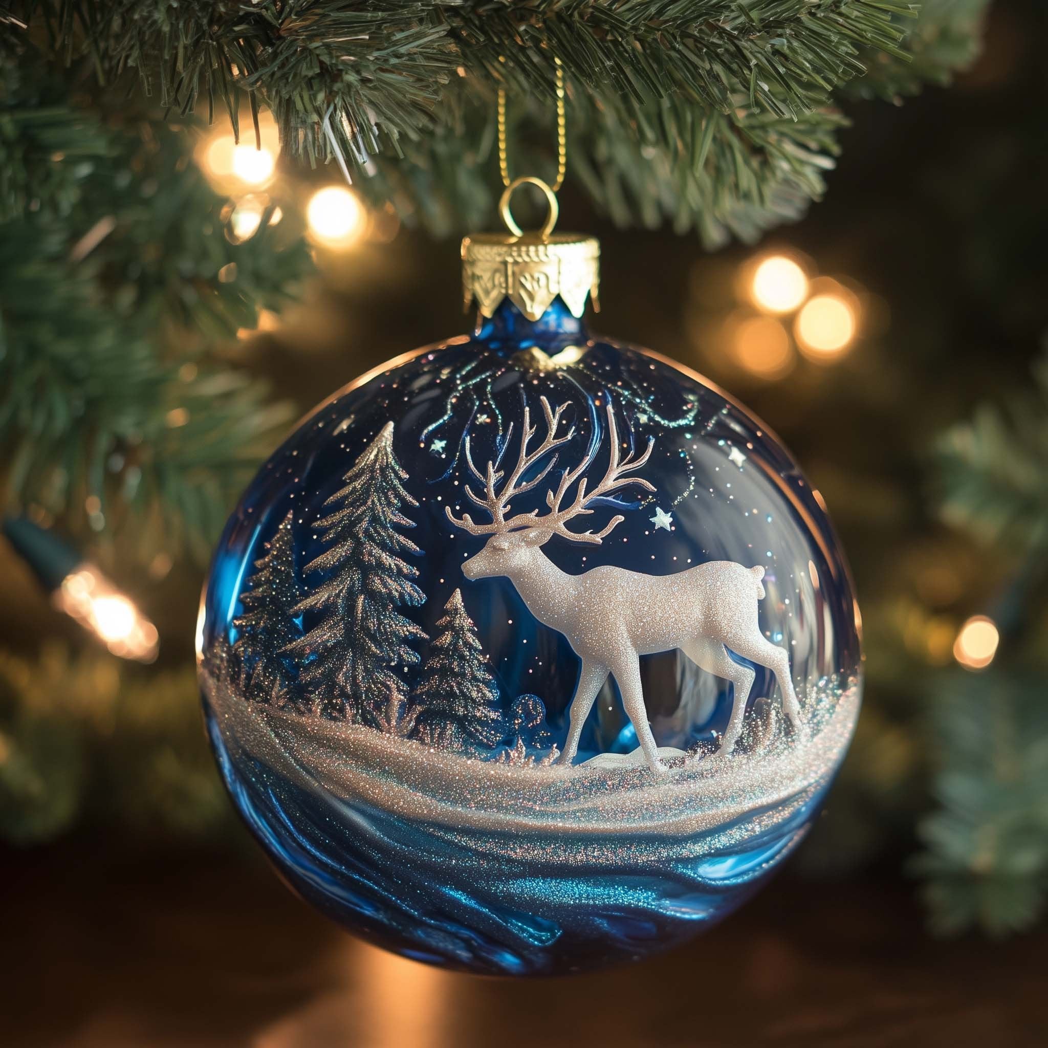 Winter Reindeer Christmas Ornament