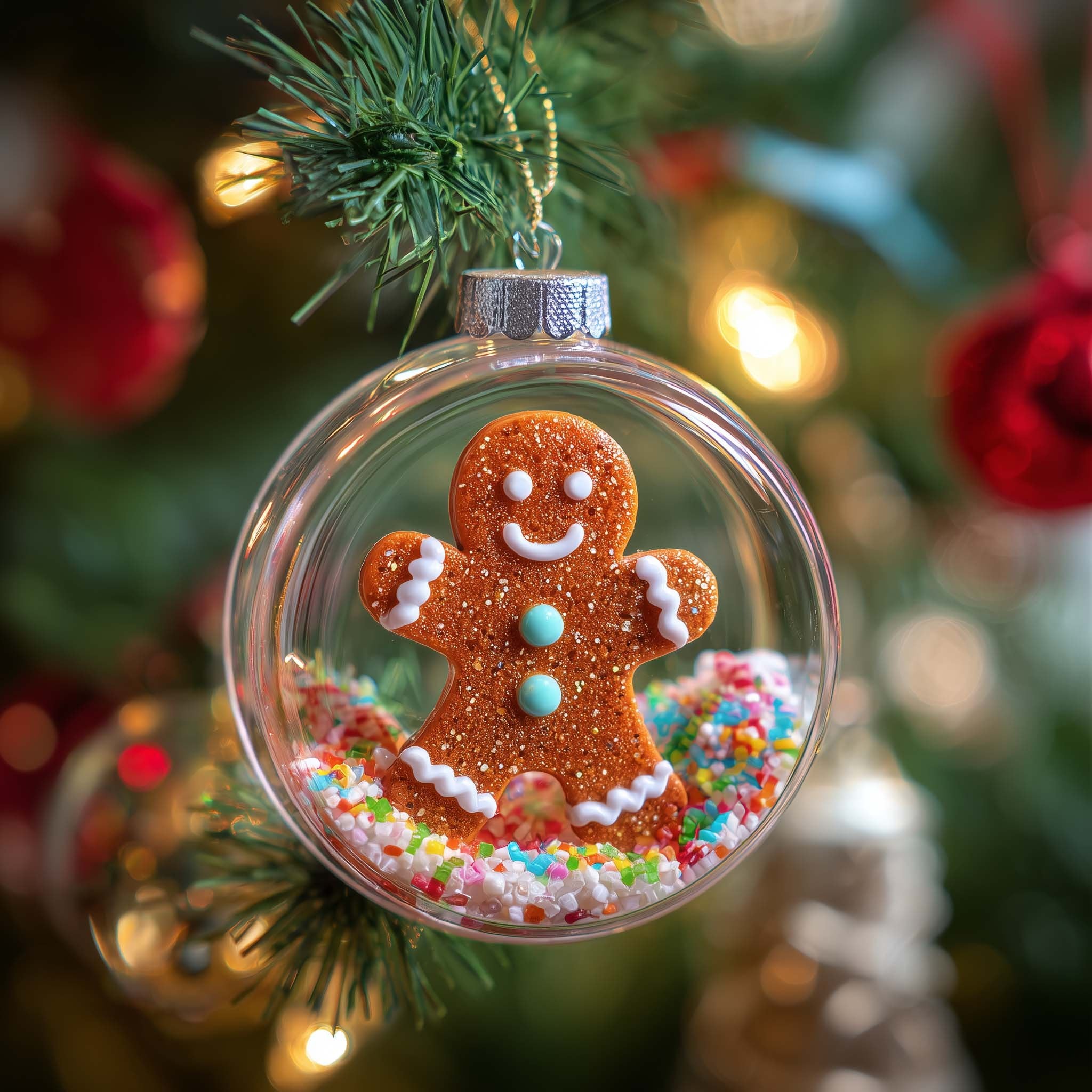 Gingerbread Globe Christmas Ornament