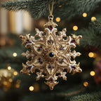 Iced Snowflake Christmas Ornament
