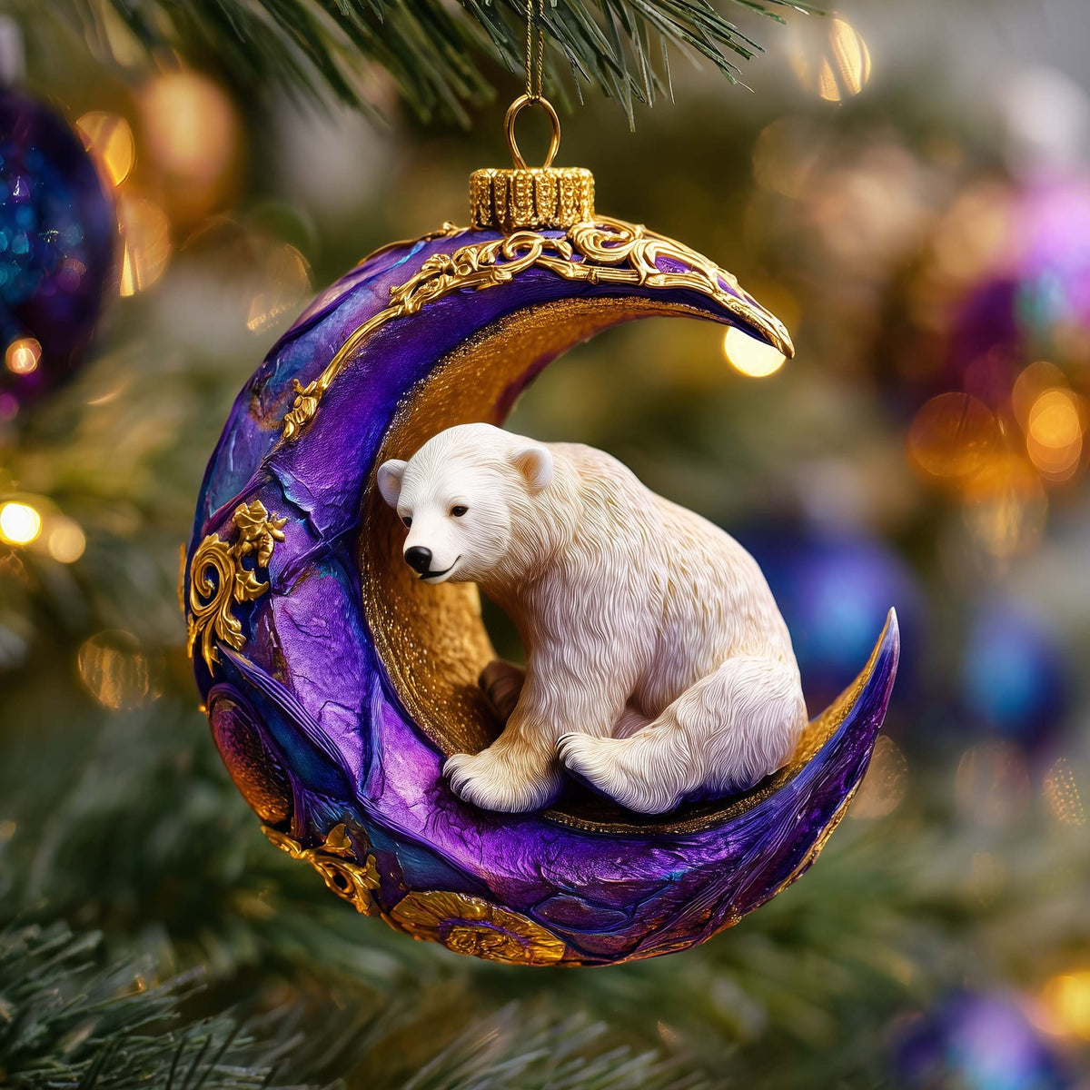 Moon Bear Christmas Ornament