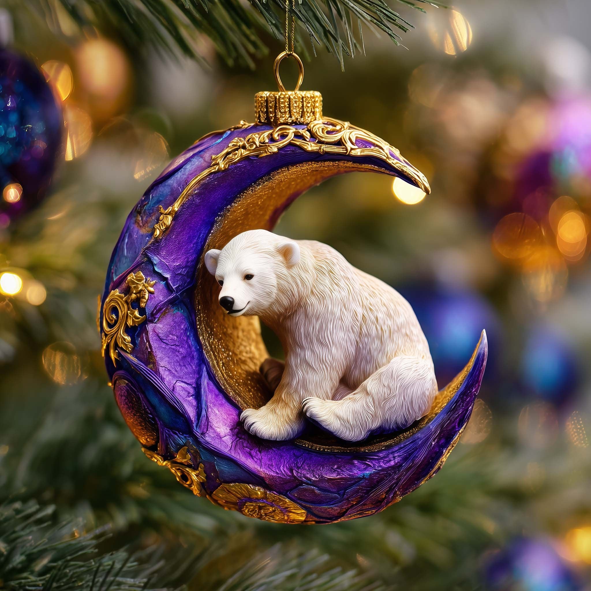 Moon Bear Christmas Ornament