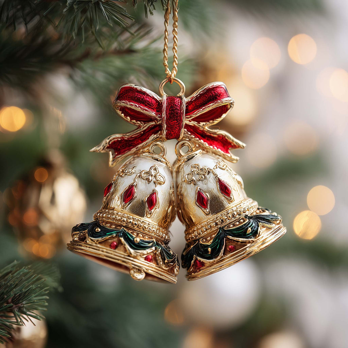 Jeweled Bells Christmas Ornament