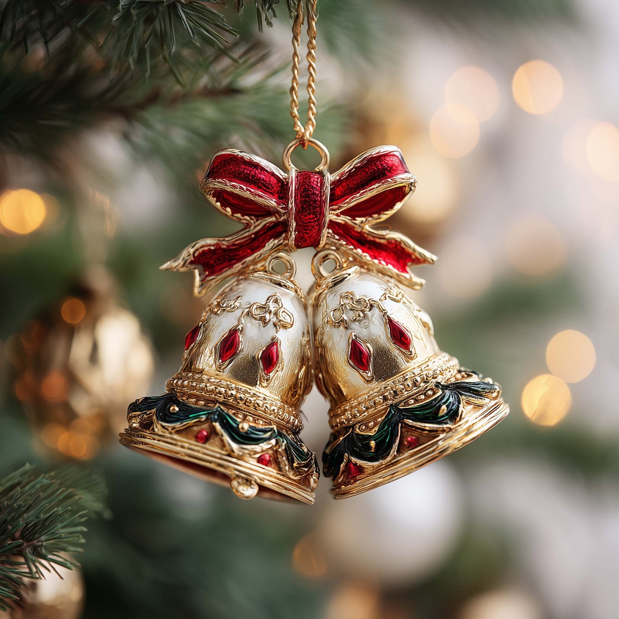 Jeweled Bells Christmas Ornament