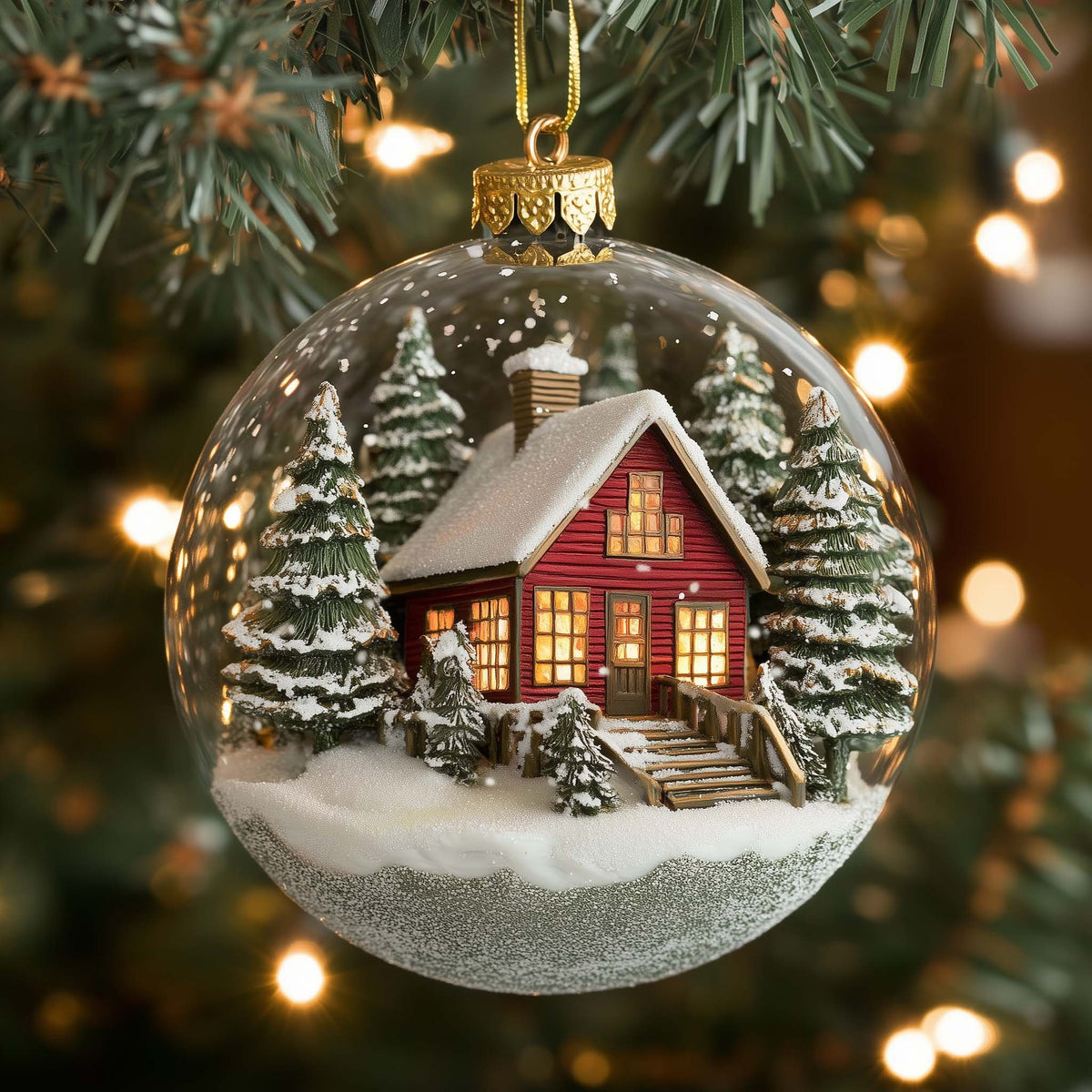 Lodge Globe Christmas Ornament